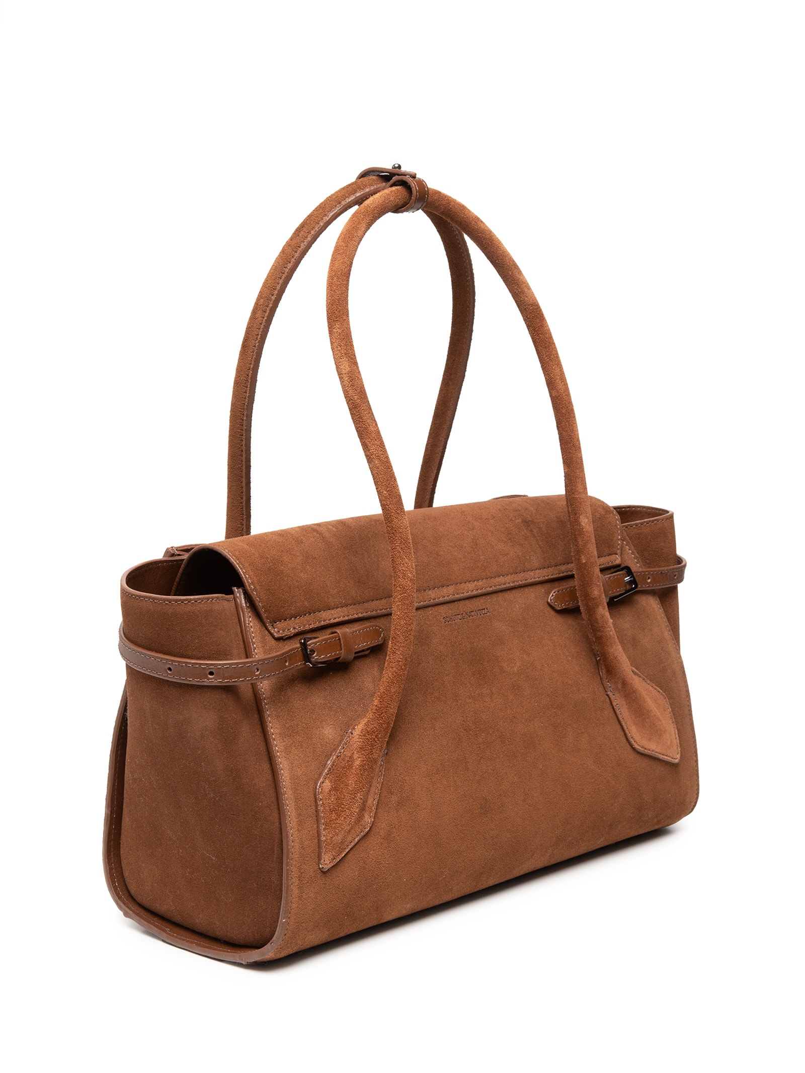 Bolsa Feminina Tote Sofia Camurça Marrom Schutz + Nati Vozza