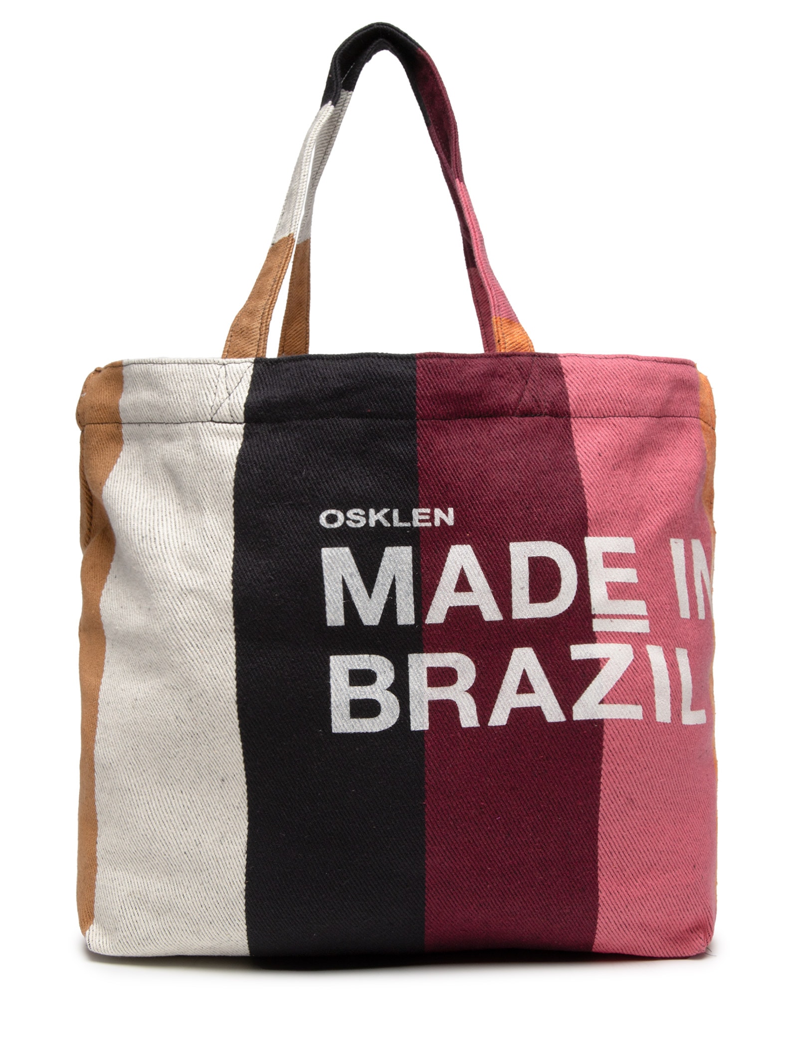 Bolsa Feminina Tote Stripes Color Marrom Osklen