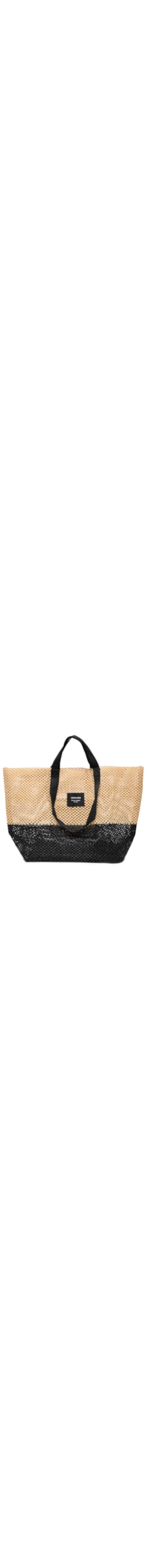 Bolsa Feminina Tote Tela Large Bicolor - Bege
