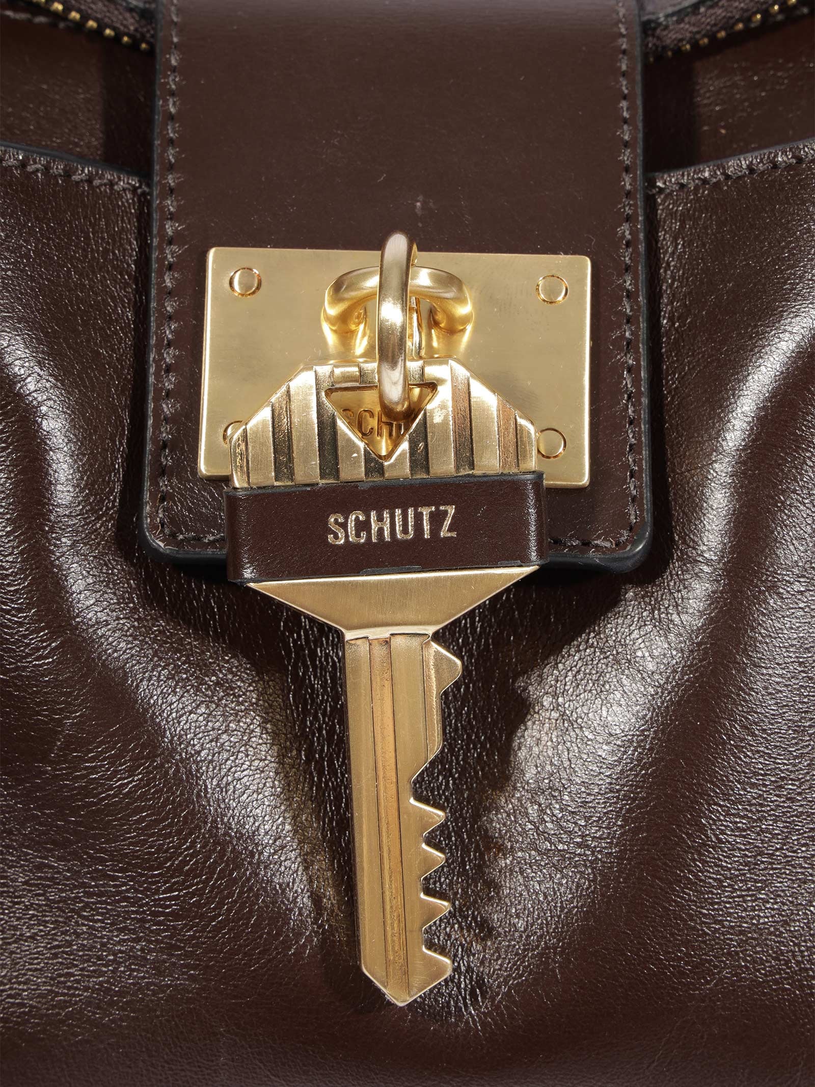 Bolsa Feminina Tote The Secret Couro Marrom Schutz