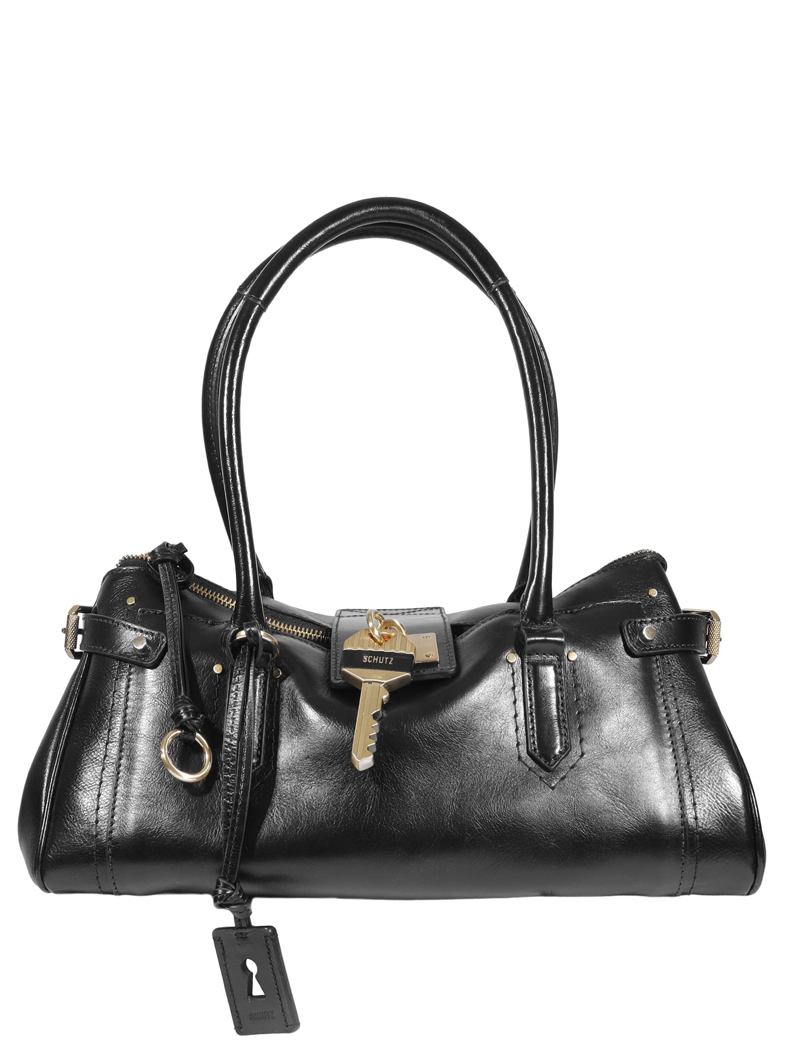Bolsa Feminina Tote The Secret Couro Preto Schutz
