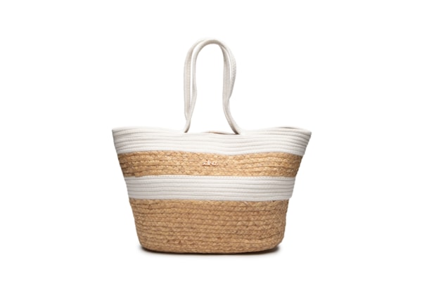 Bolsa Feminina Totebag Bicolor Ylana - Bege