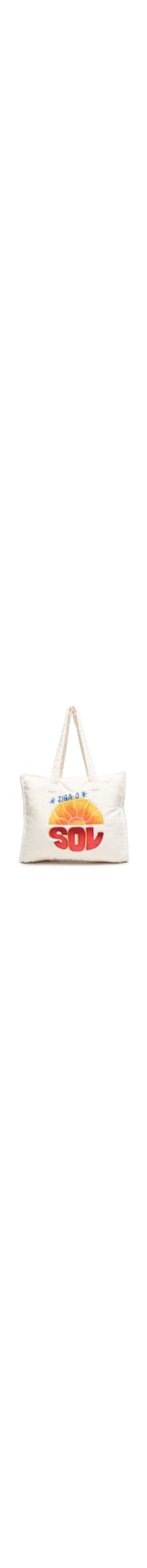 Bolsa Feminina Totebag Praiana Siga O Sol - Branco