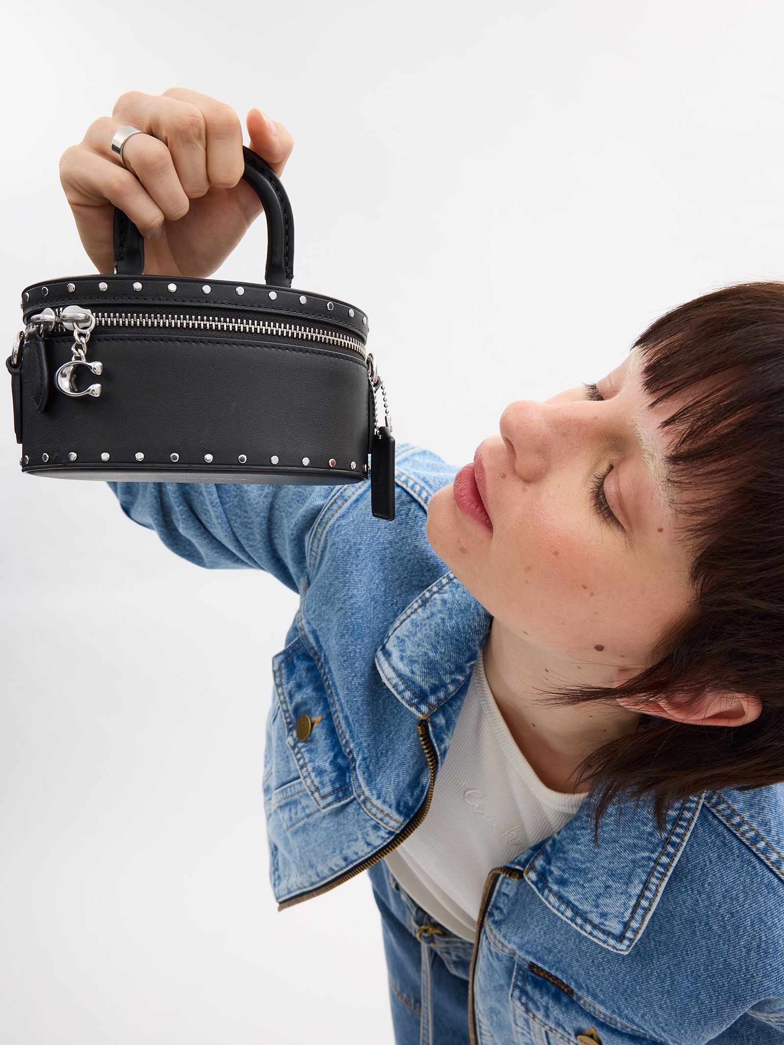 Coach - Bolsa Feminina Trail Crossbody 17 With Rivets - Preto