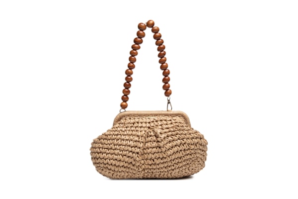 Bolsa Feminina Trama Alça Bolas - Bege