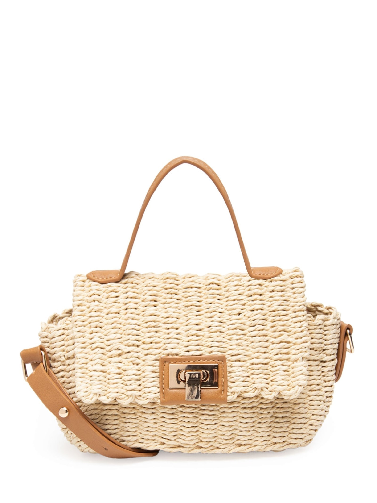 Bolsa Feminina Trama De Tela Off White Basiq