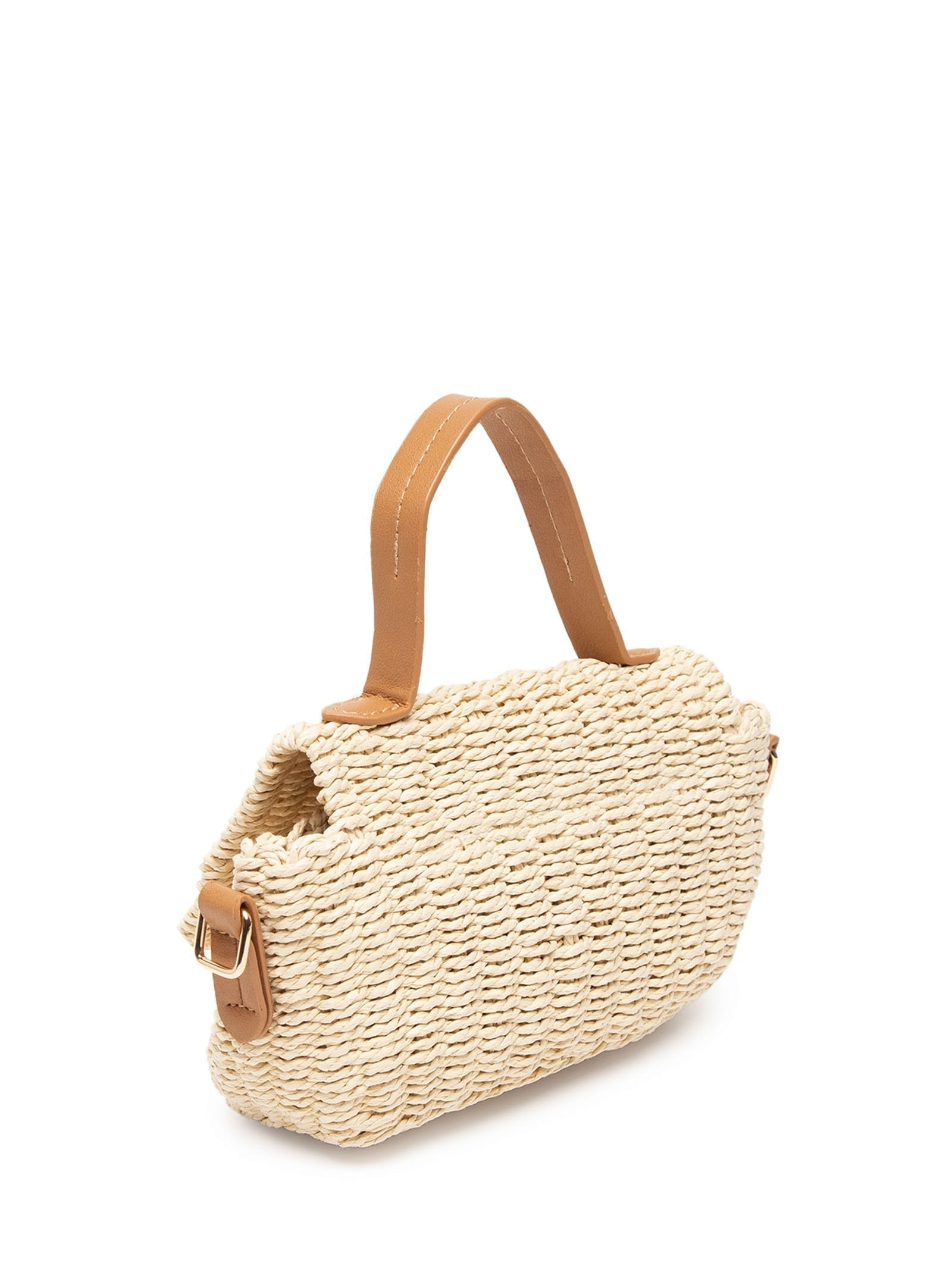 Bolsa Feminina Trama De Tela Off White Basiq