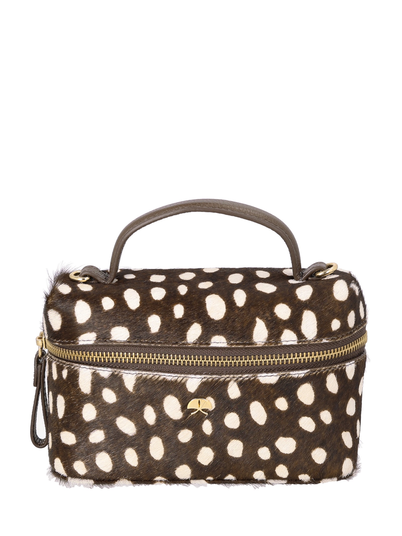 Bolsa Feminina Vanity Pequena Animal Print Marrom Luiza Barcelos