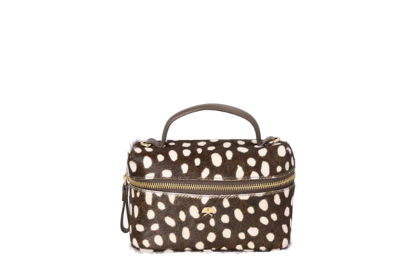 Bolsa Feminina Vanity Pequena Animal Print - Marrom