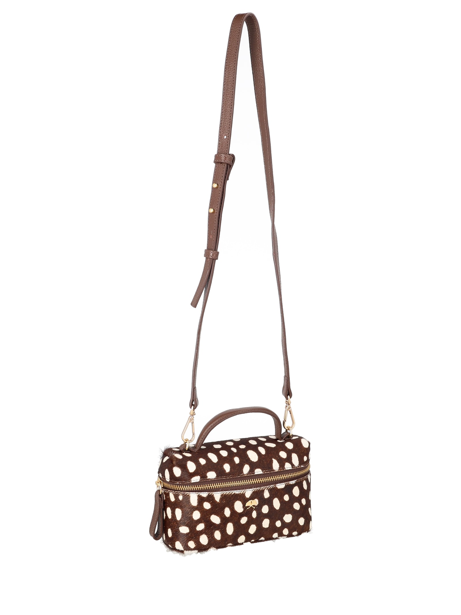 Bolsa Feminina Vanity Pequena Animal Print – Marrom Luiza Barcelos