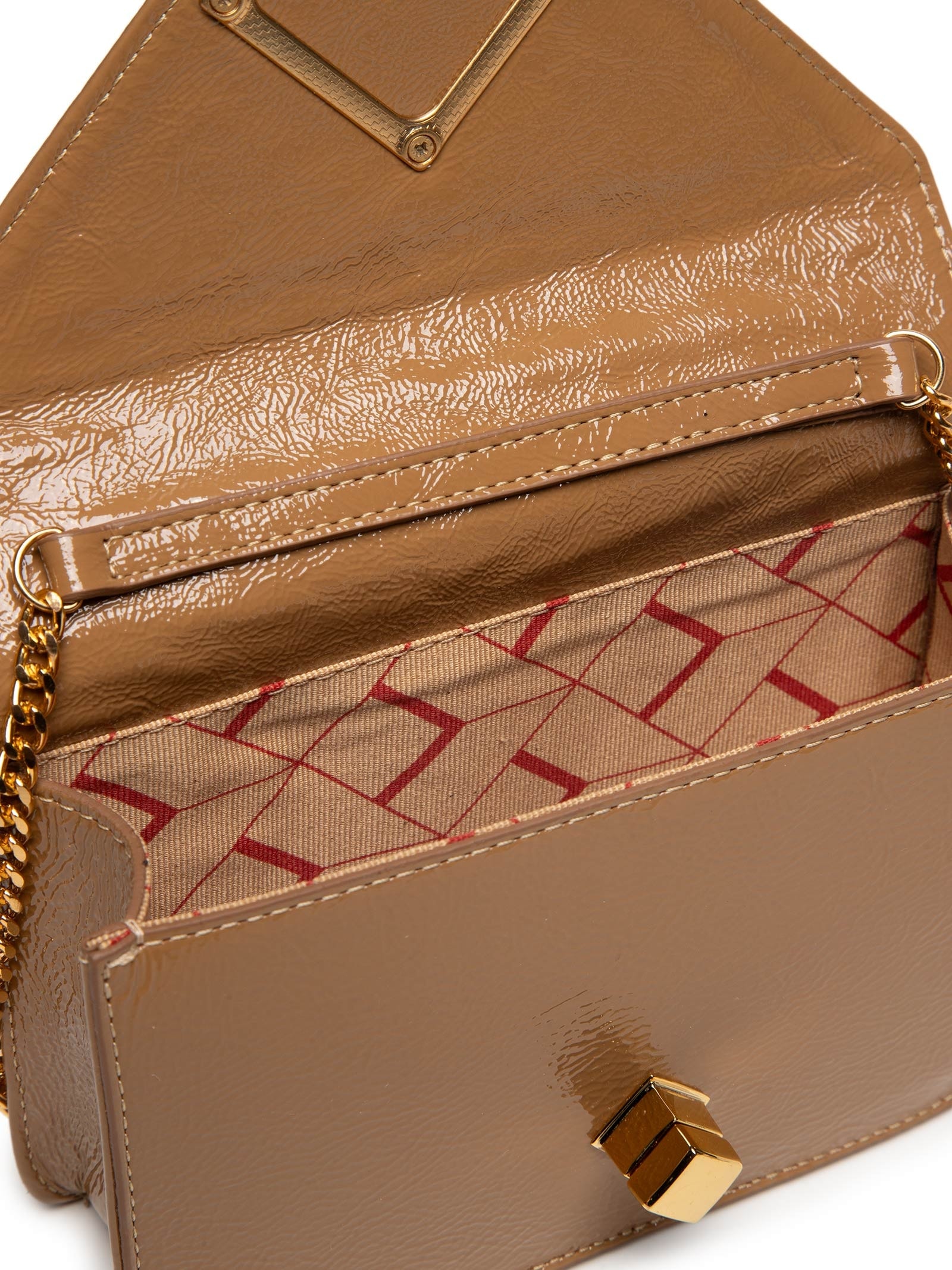 Bolsa Feminina Verniz Argila Bege Luiza Barcelos