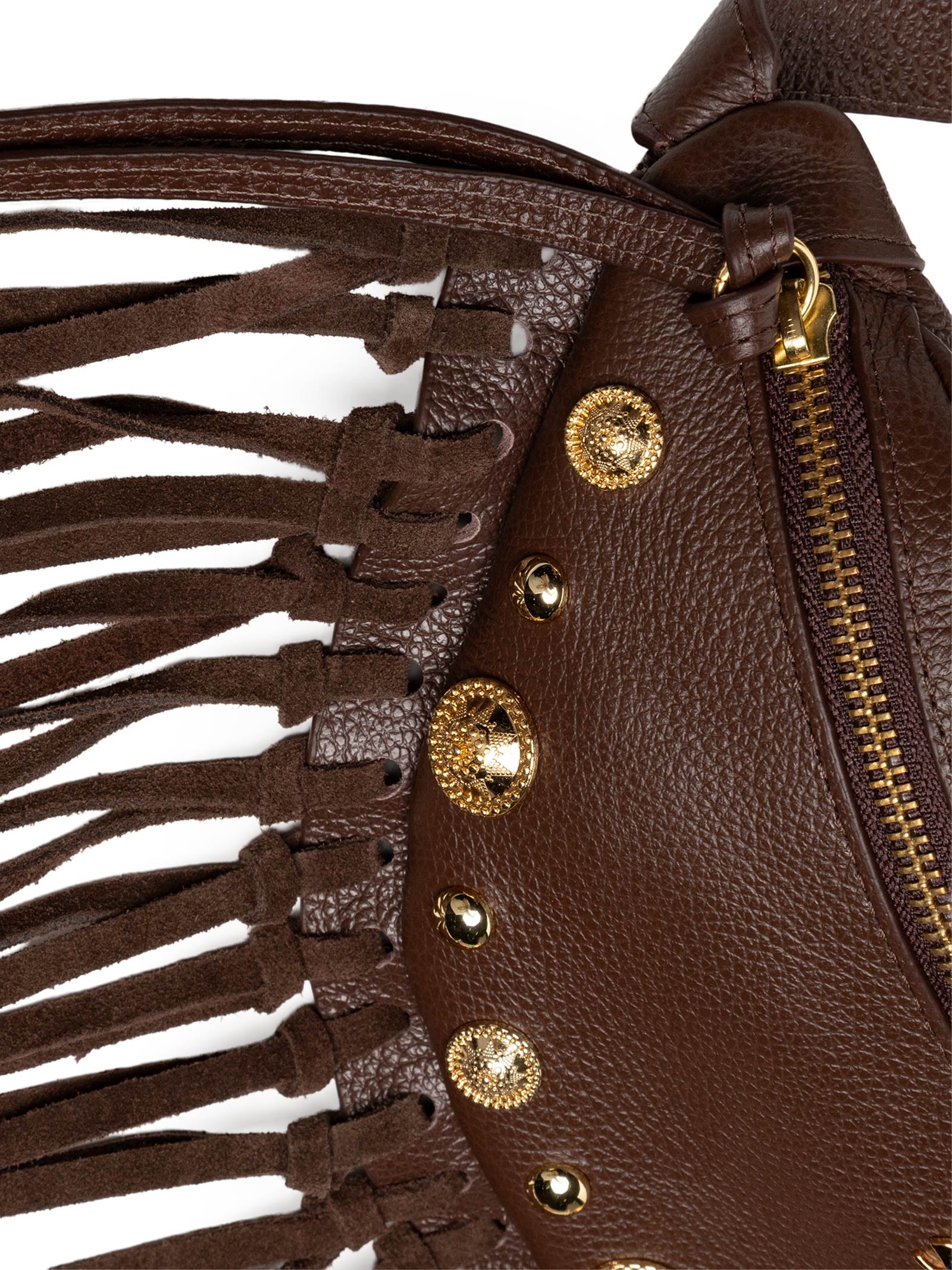 Bolsa Feminina Viena Camurção Marrom Luiza Barcelos