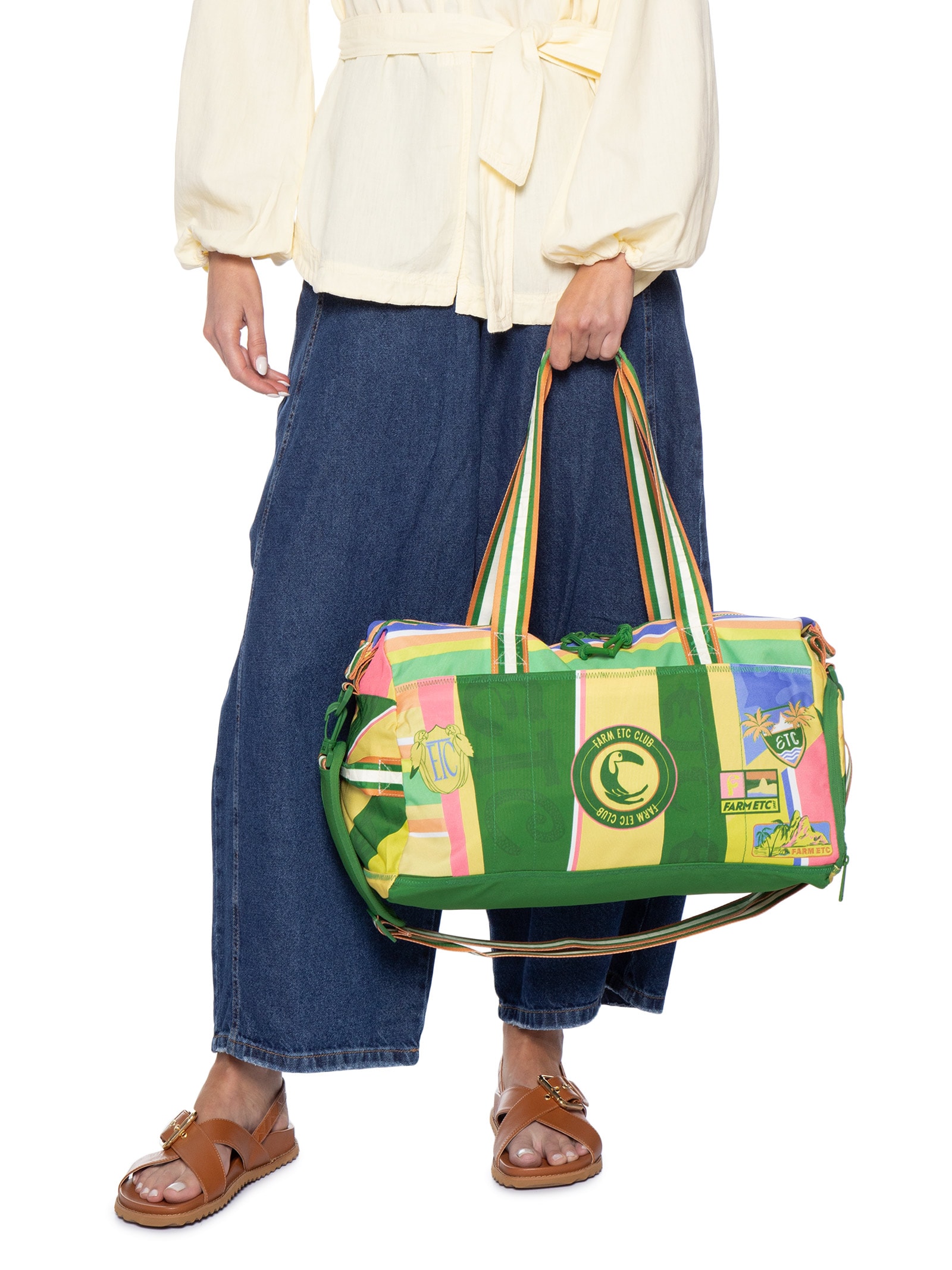 Bolsa Feminina Viva Copa Etc Listra Multi Verde Farm Etc