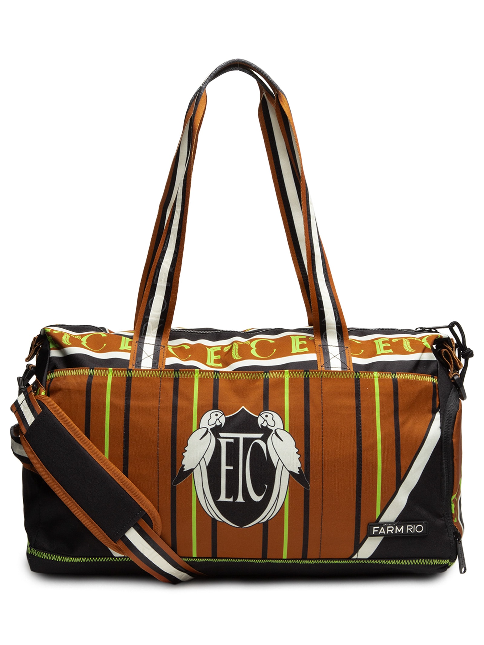 Bolsa Feminina Viva Copa Etc Listra Vinho Marrom Farm Etc