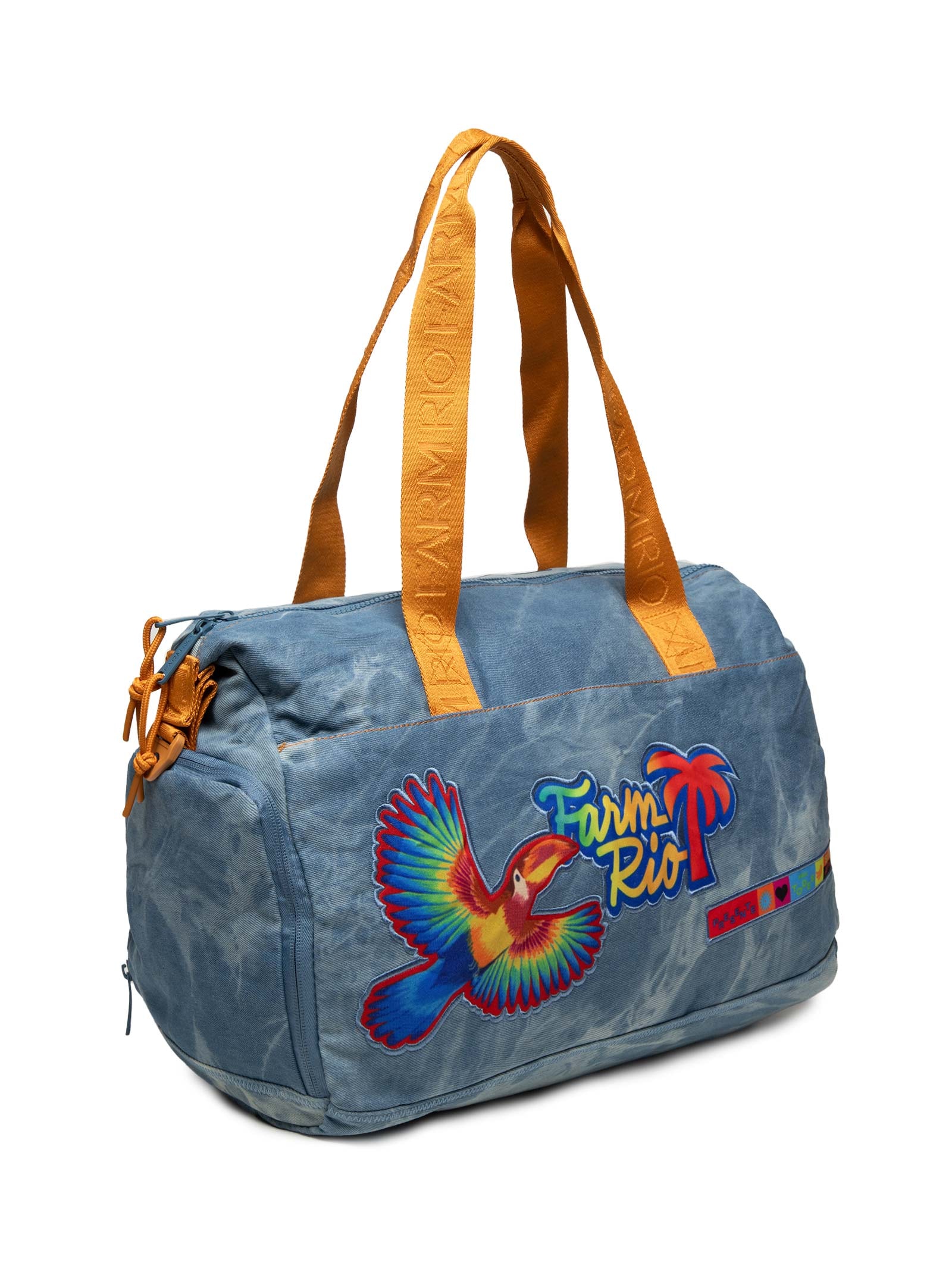 Bolsa Feminina Viva Patch Rio Jeans Azul Farm Etc