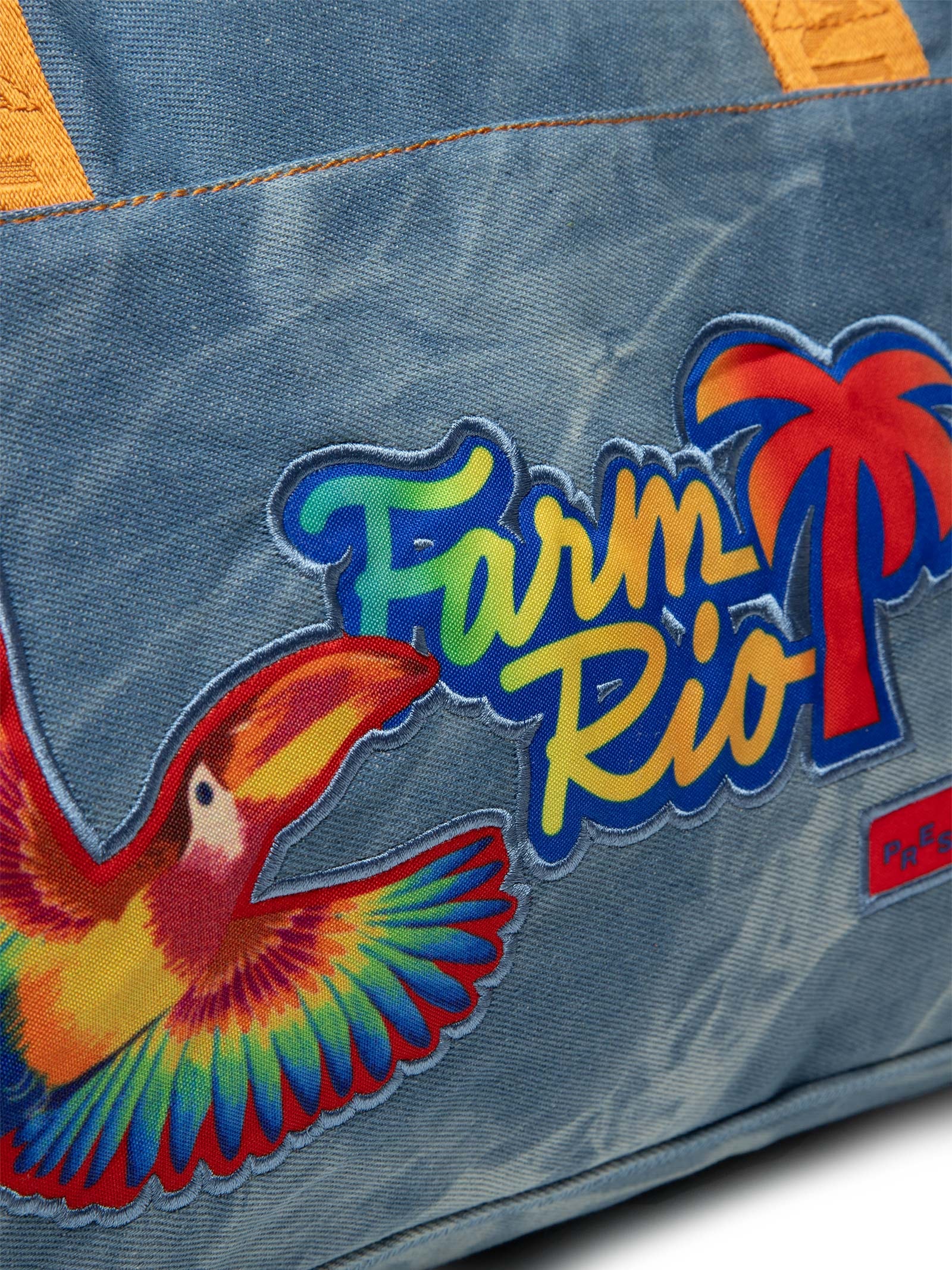 Bolsa Feminina Viva Patch Rio Jeans Azul Farm Etc