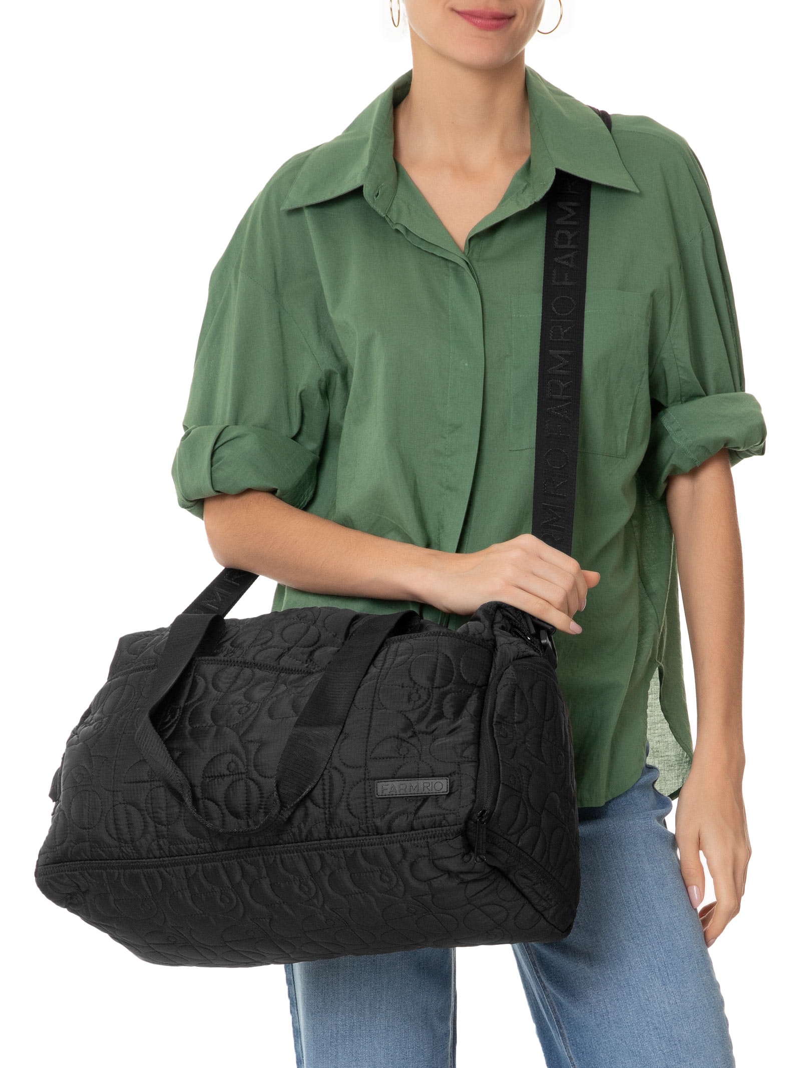 Bolsa Feminina Viva Puffer Preto Farm Etc