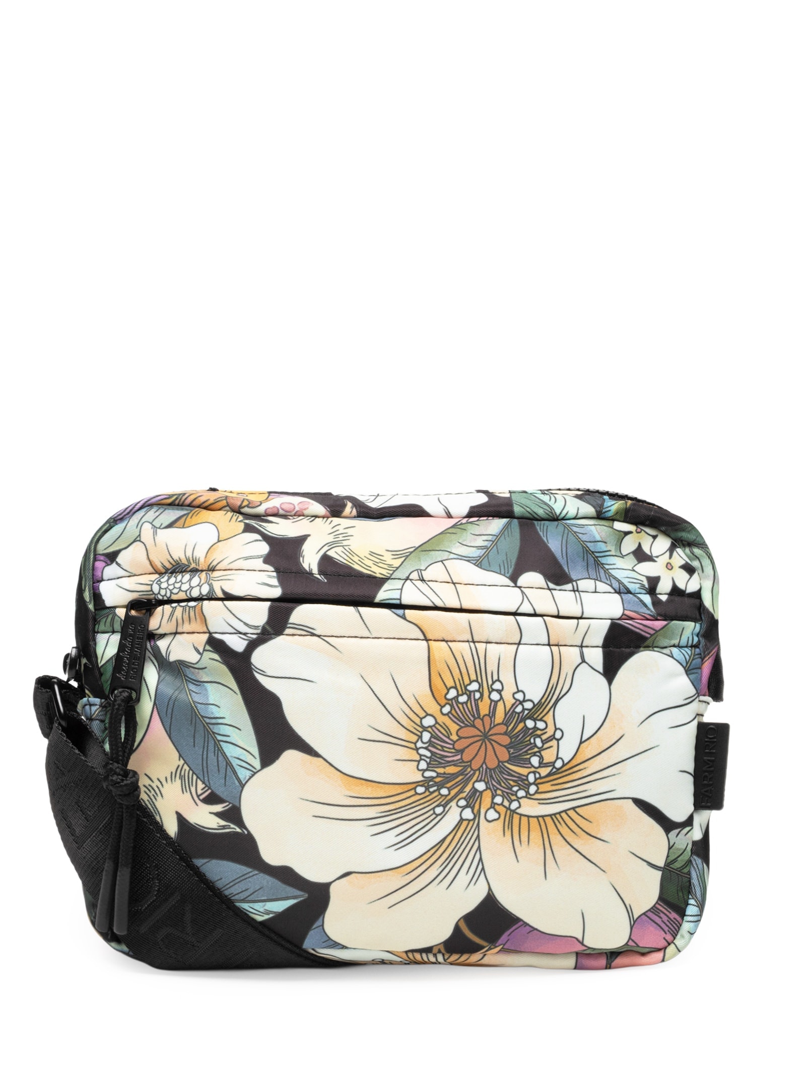 Bolsa Feminina Ziriguidum Romance em Flor Preto Farm Etc