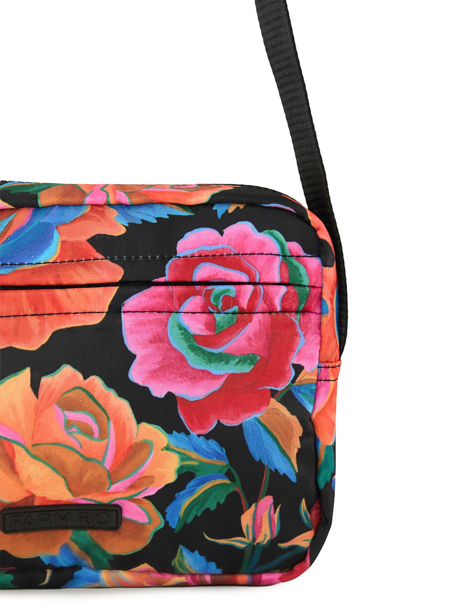 Bolsa Feminina Ziriguidum Rosas Pintadas Preto Farm Etc