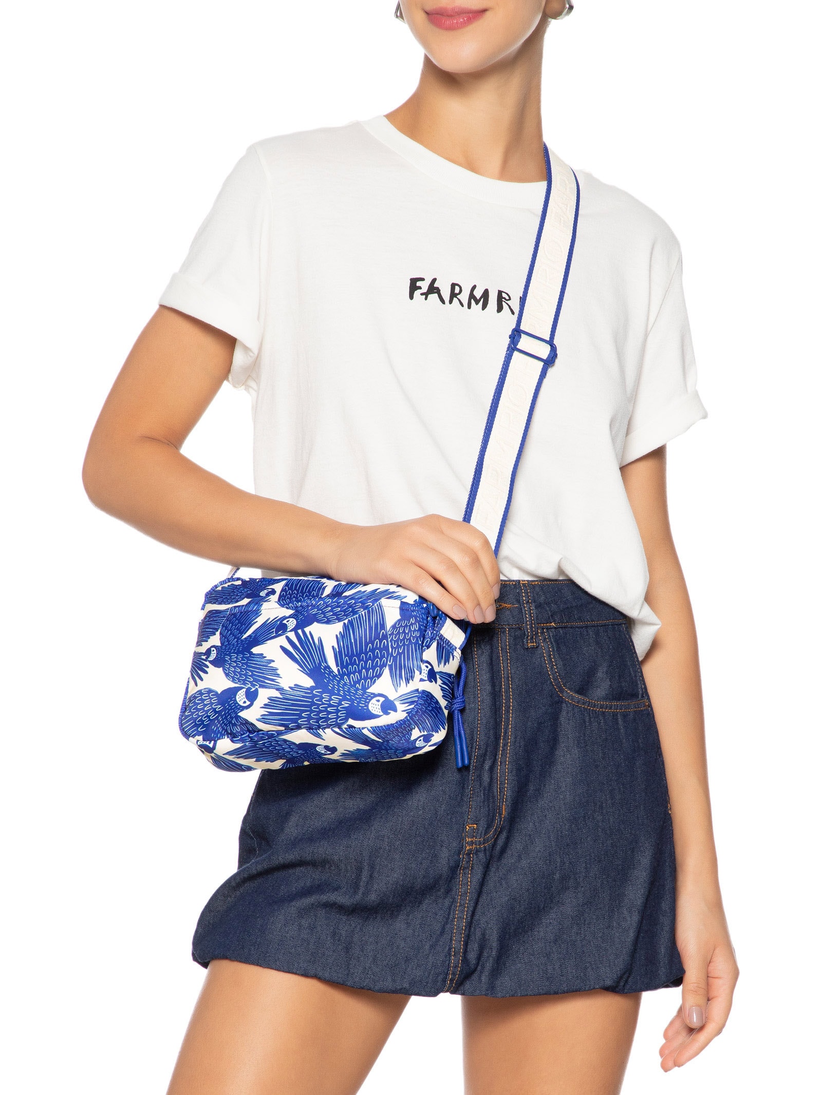 Bolsa Feminina Ziriguidum Voo Das Araras Azul Farm Etc