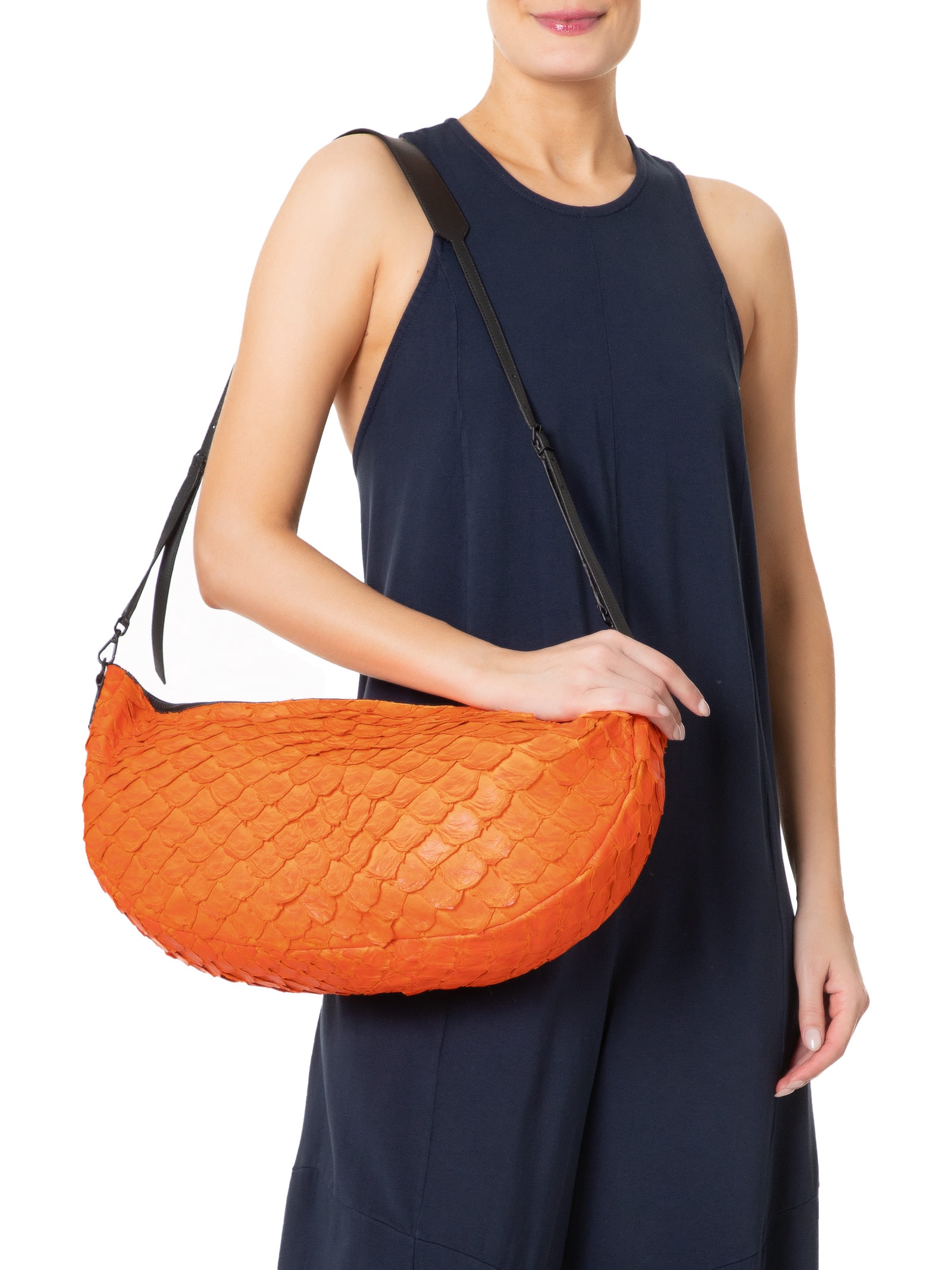 Bolsa Feminino Andiroba pirarucu soft bag - Osklen - Laranja
