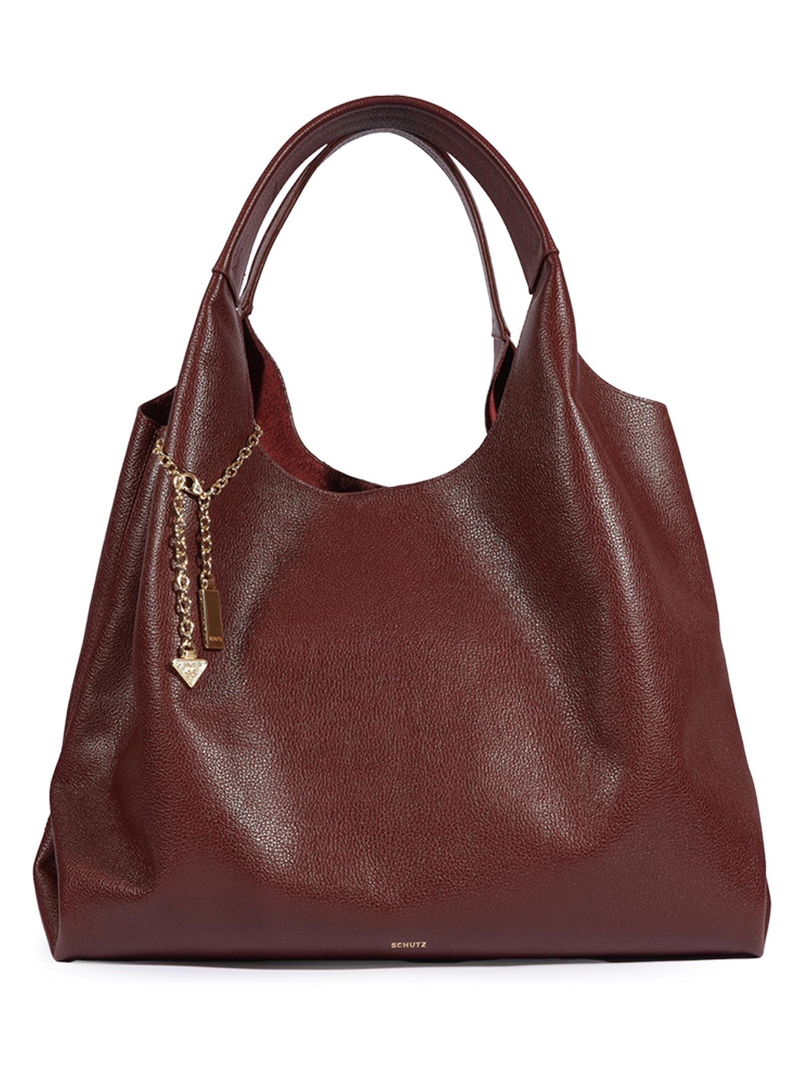 Bolsa Feminino Hobo Agnes Couro Vermelho Schutz