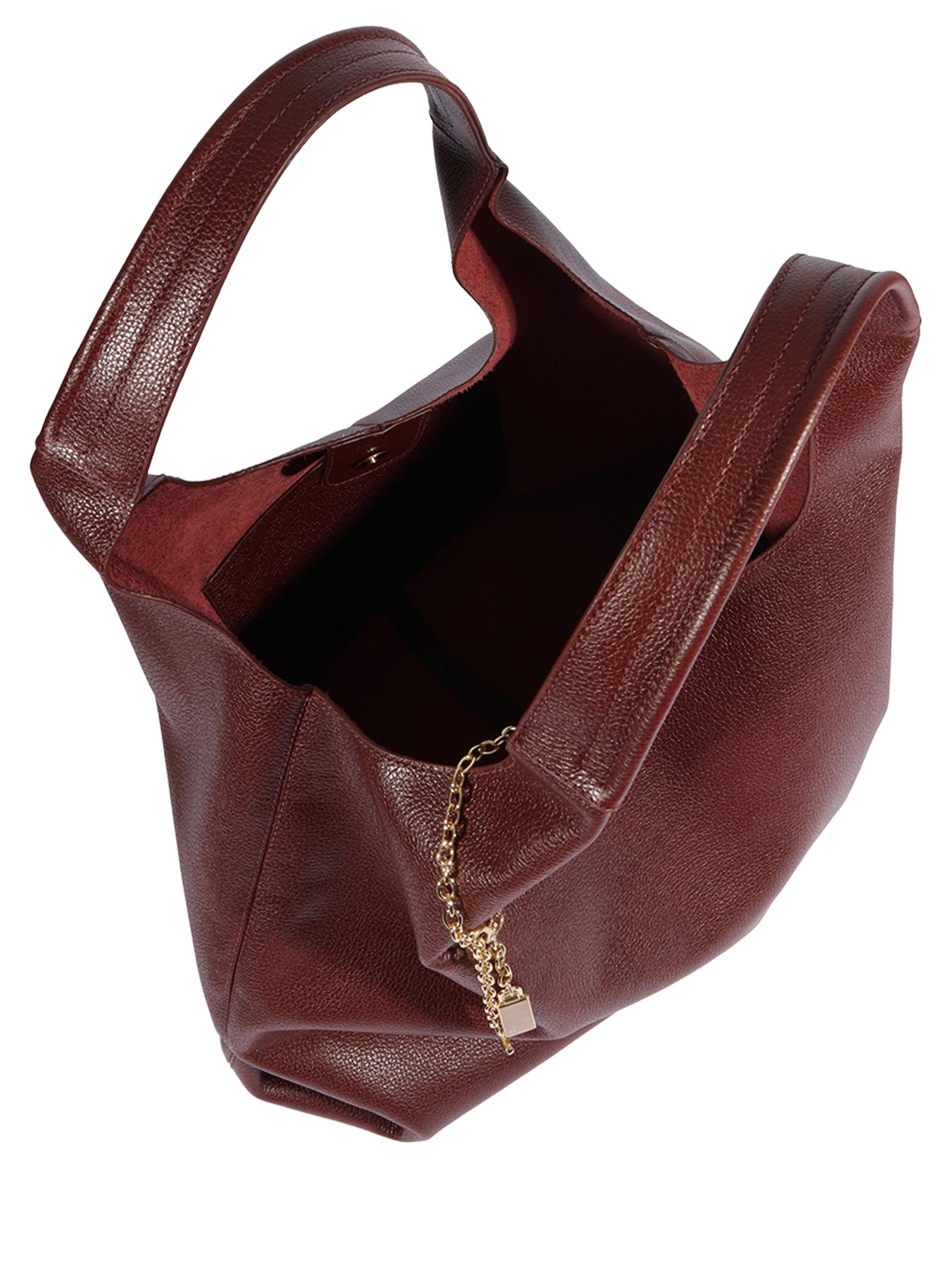Bolsa Feminino Hobo Agnes Couro Vermelho Schutz