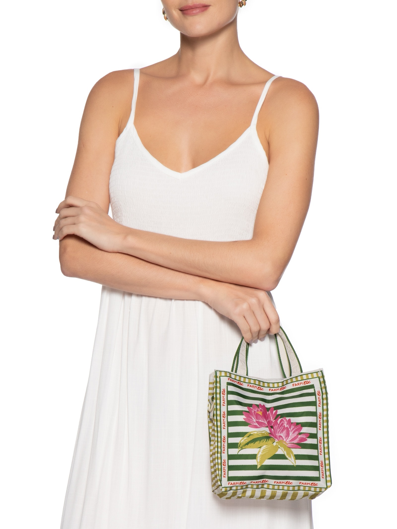 Bolsa Feminino Mimo Lenço Comida De Praia Verde Farm Etc