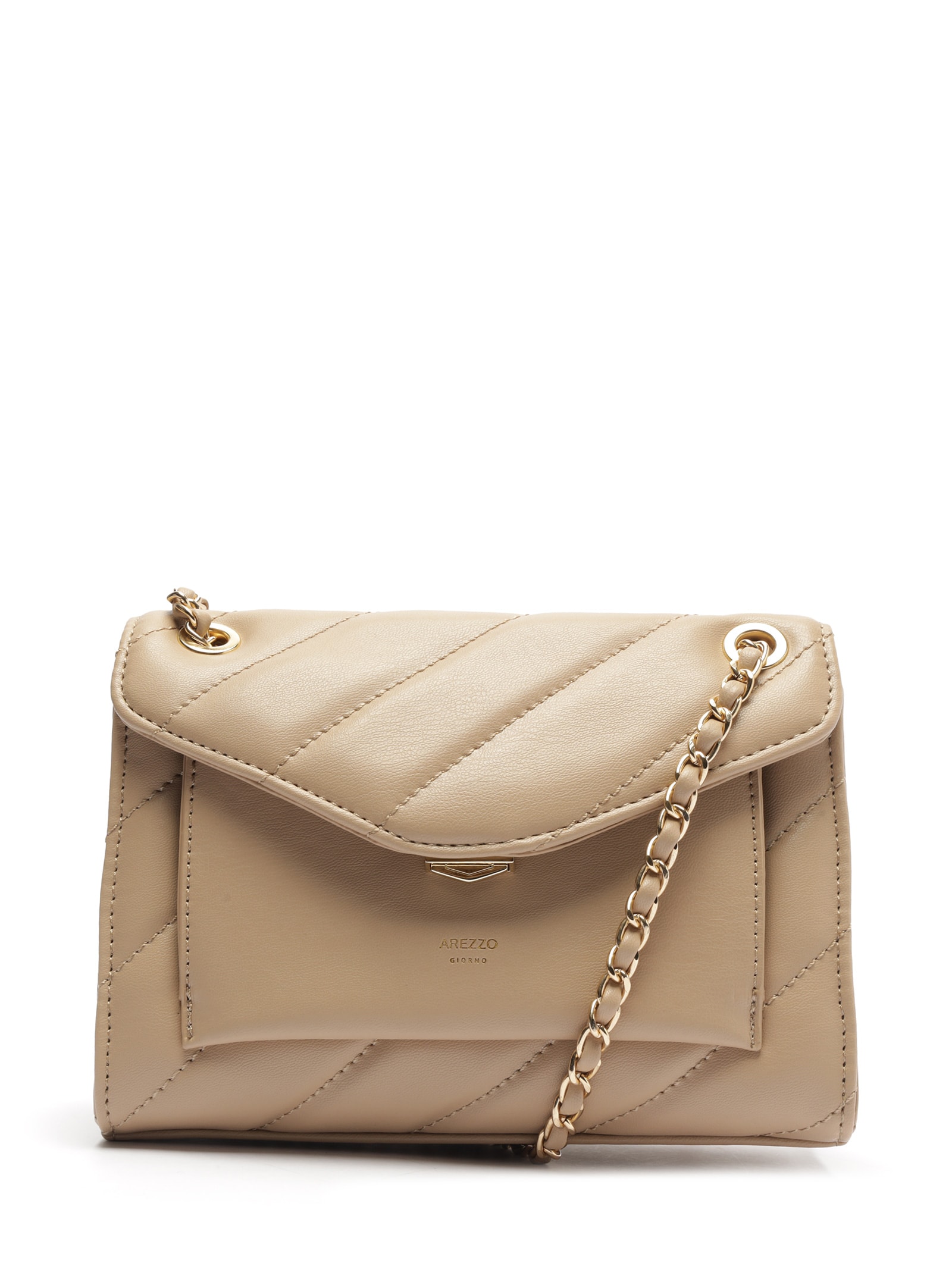 Bolsa Feminino Pequena Eco Calf Light Mocca Bege Arezzo