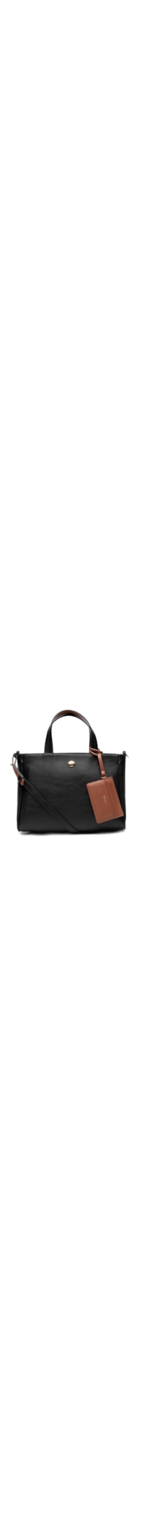 Bolsa Feminino Tote Média Com Porta-Cartão - Preto