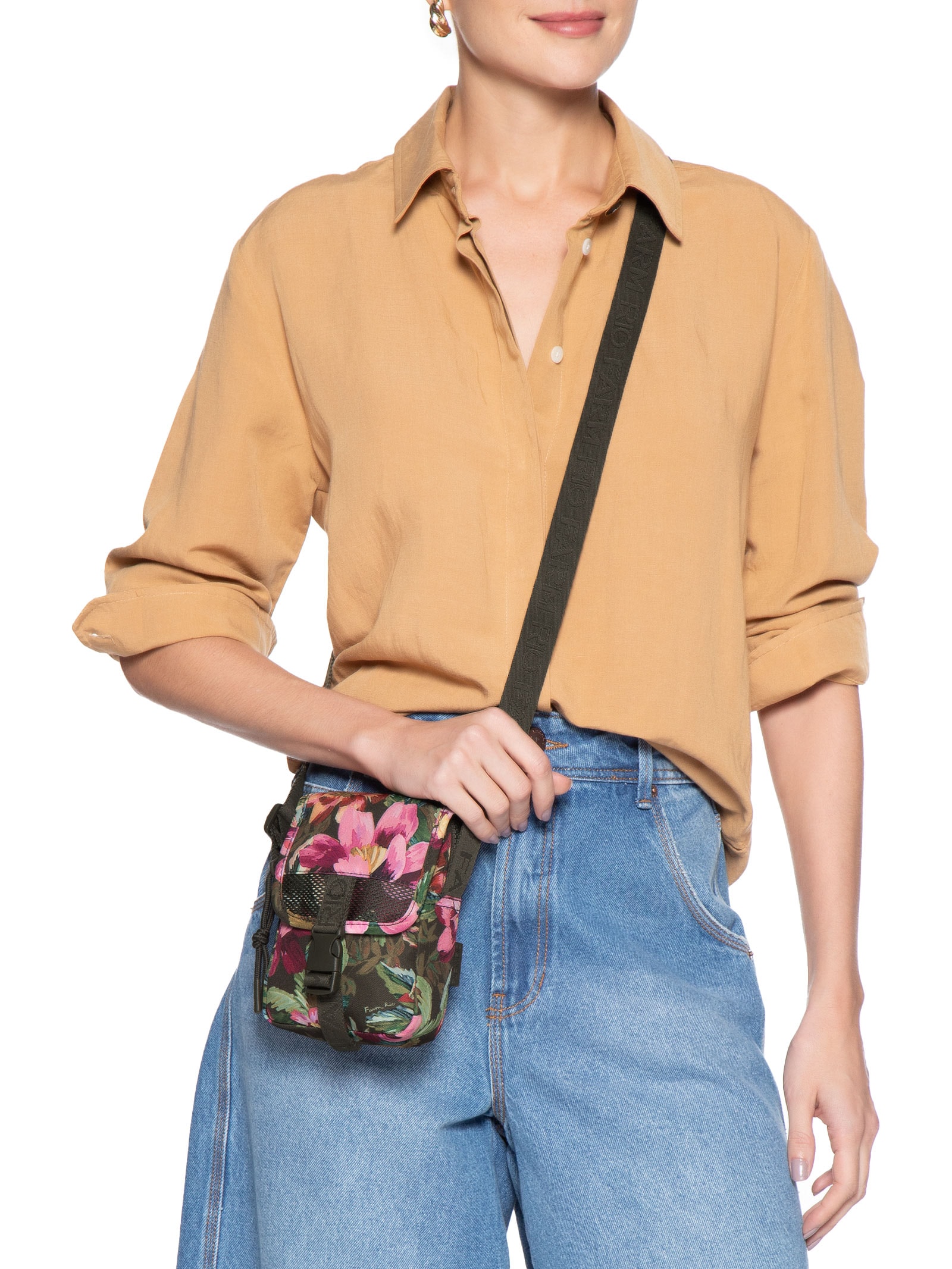 Bolsa Fervo Painted Flowers Verde Farm Etc