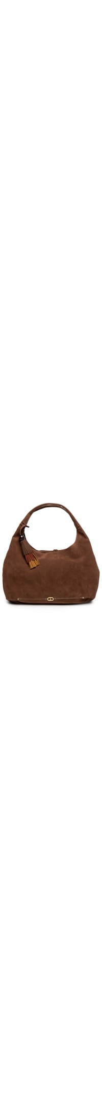 Bolsa Hobo Feminina Grande Tassel Esfera - Marrom