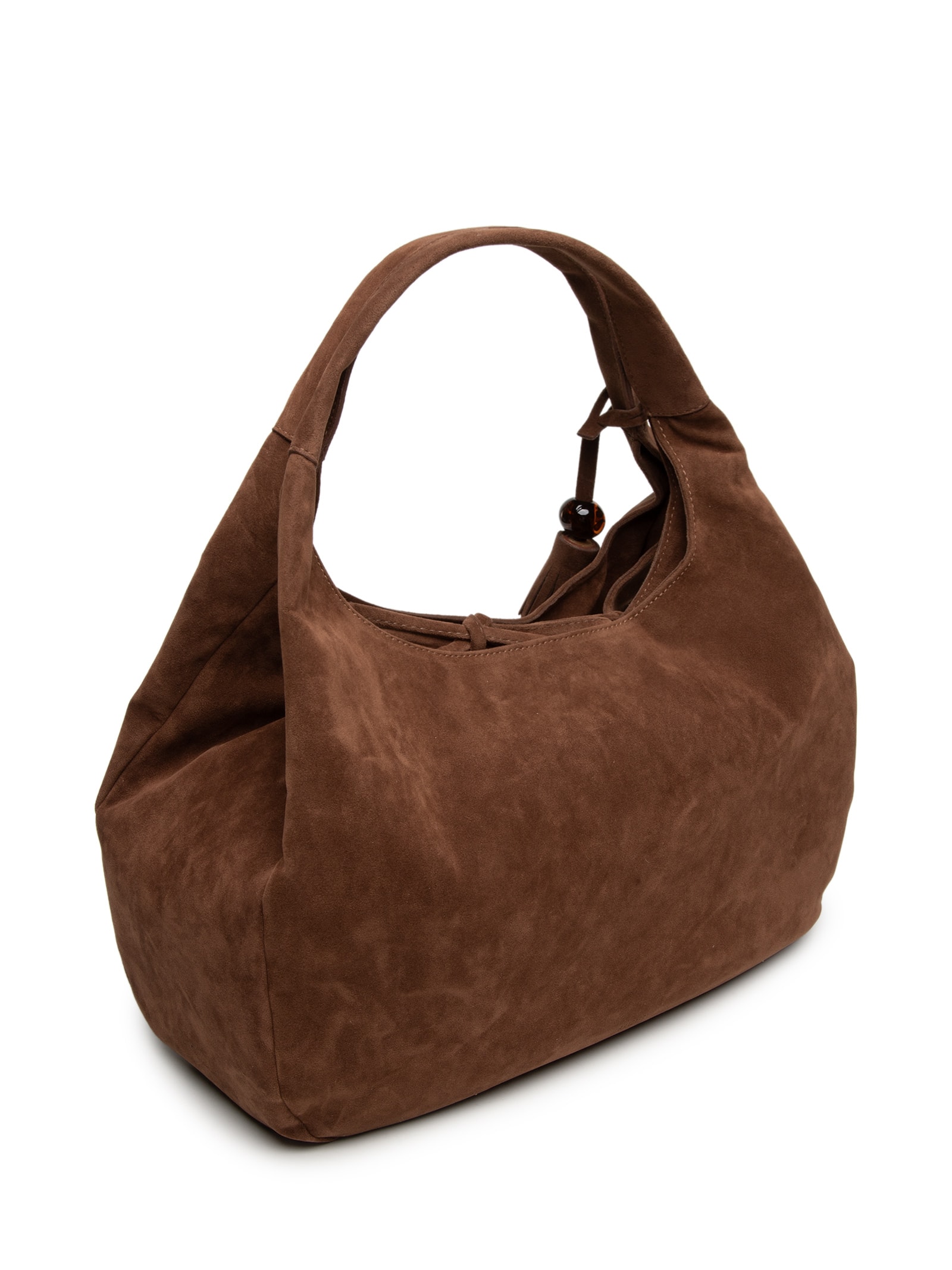 Bolsa Hobo Feminina  Grande Tassel Esfera Marrom Anacapri