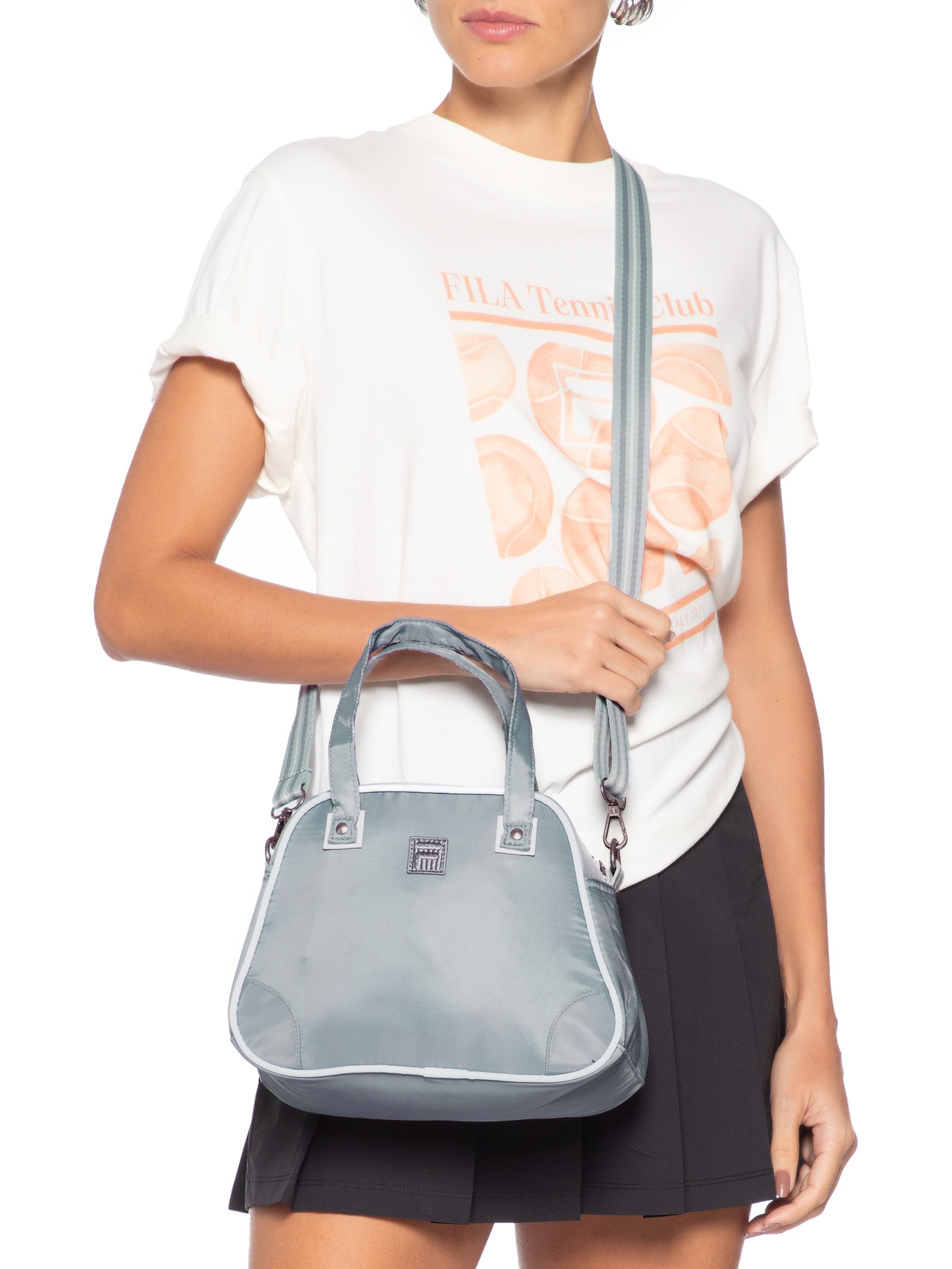 Bolsa Lateral Unisex Vintage F-Box Cinza Fila