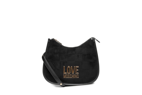 Bolsa Love Moschino em PU + Velour – Preto
