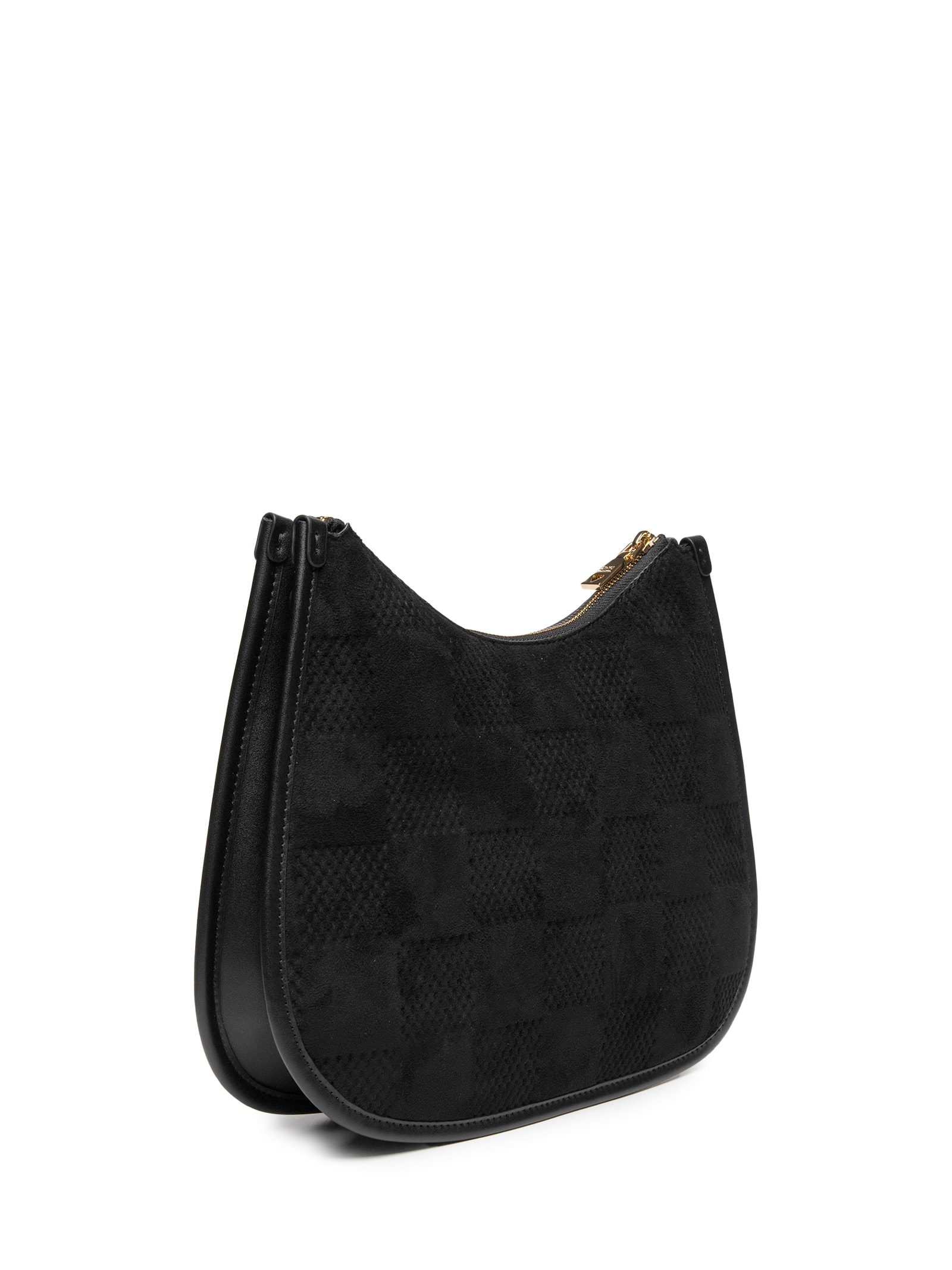 Bolsa Love Moschino em PU + Velour – Preto Love Moschino