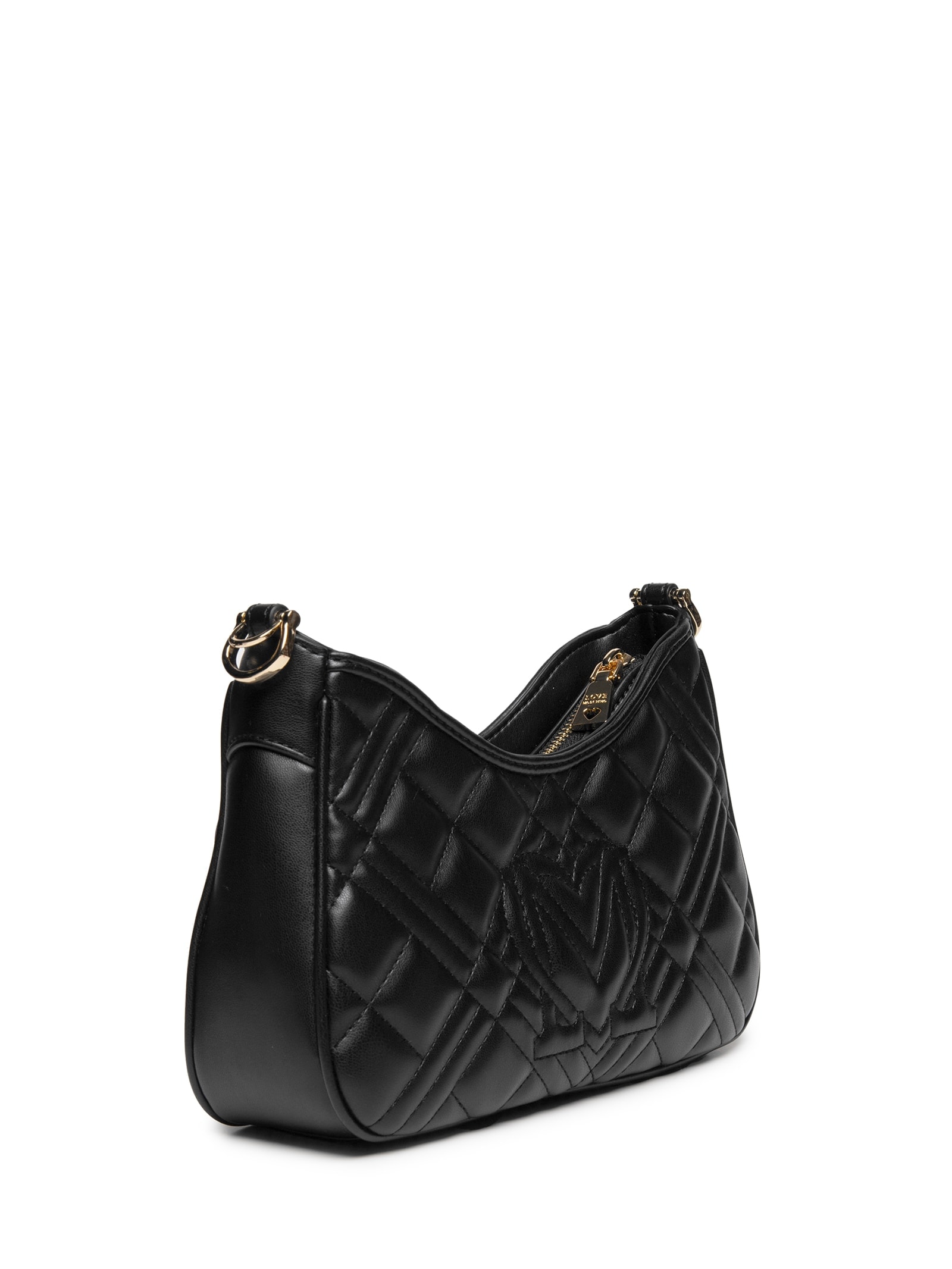 Bolsa Love Moschino Quilted em PU Preto Love Moschino