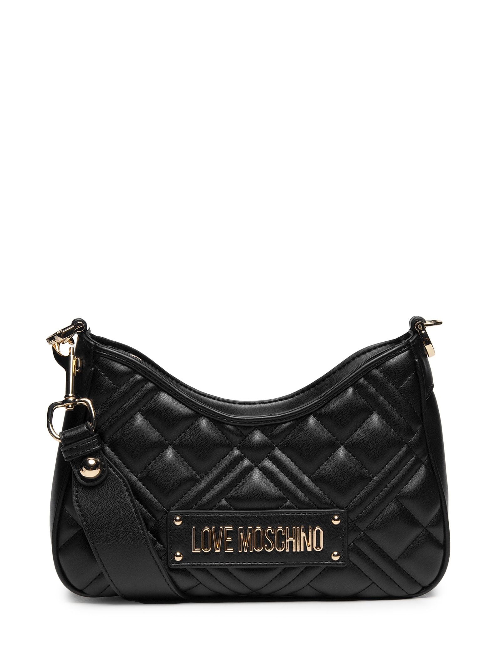 Bolsa Love Moschino Quilted em PU – Preto Love Moschino