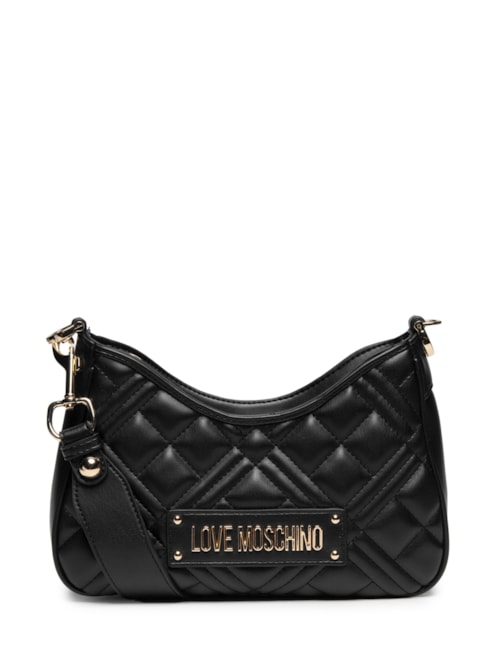 Bolsa Love Moschino Quilted em PU – Preto