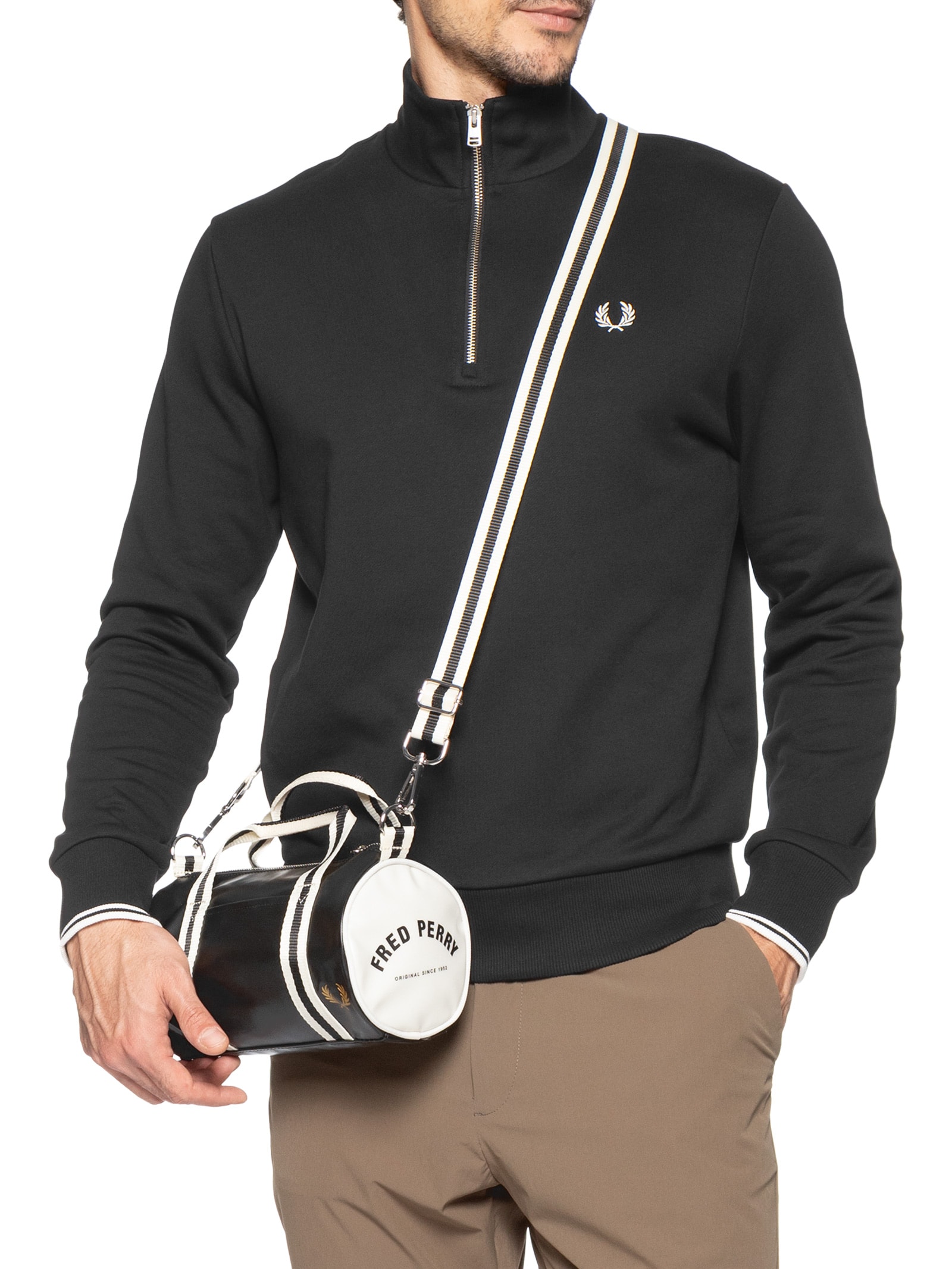 Bolsa Masculina Classic Mini Barrel Preto Fred Perry