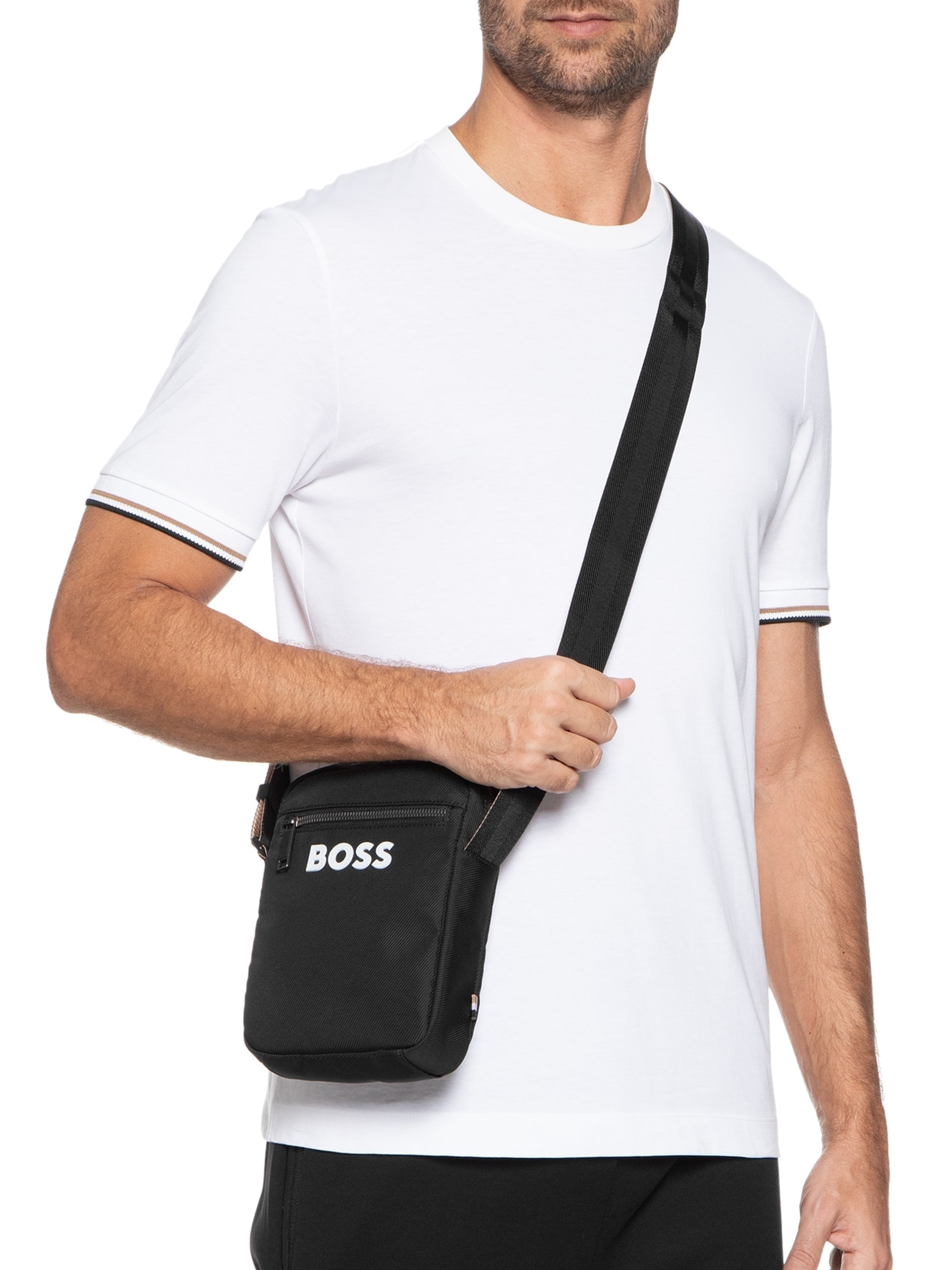 Boss - Bolsa Masculina Crossbody Catch 3.0 - Preto
