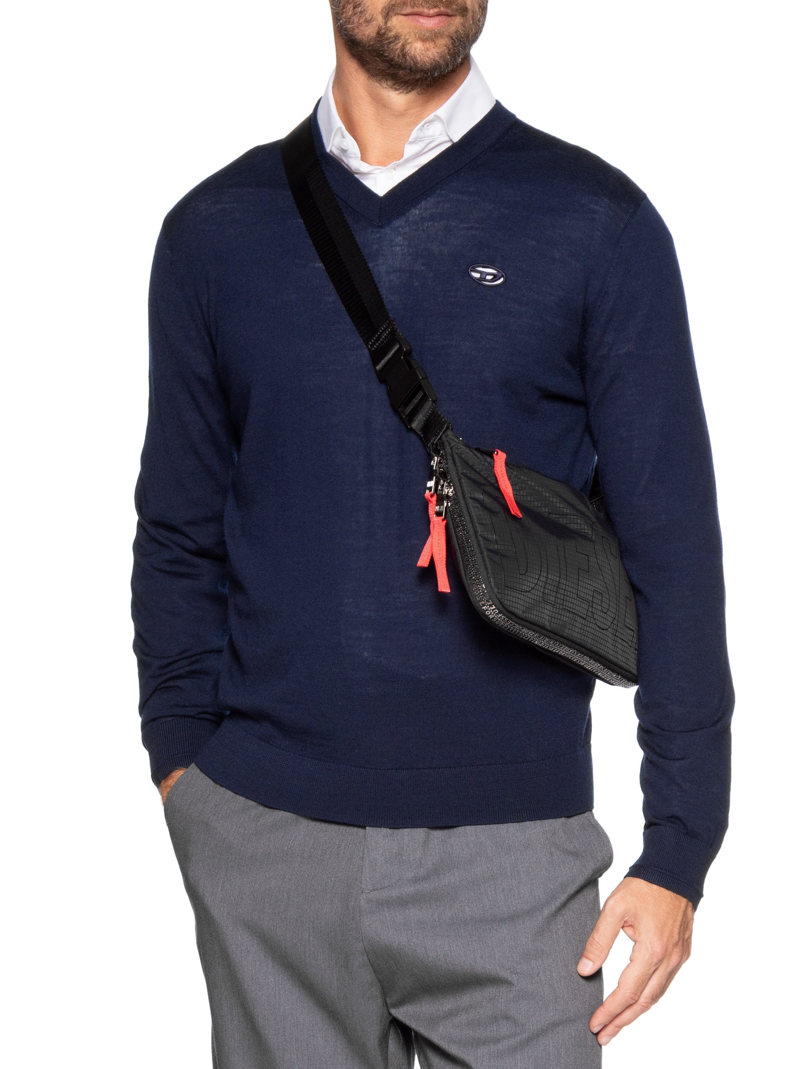 Bolsa Masculina Crossbody Preto Diesel