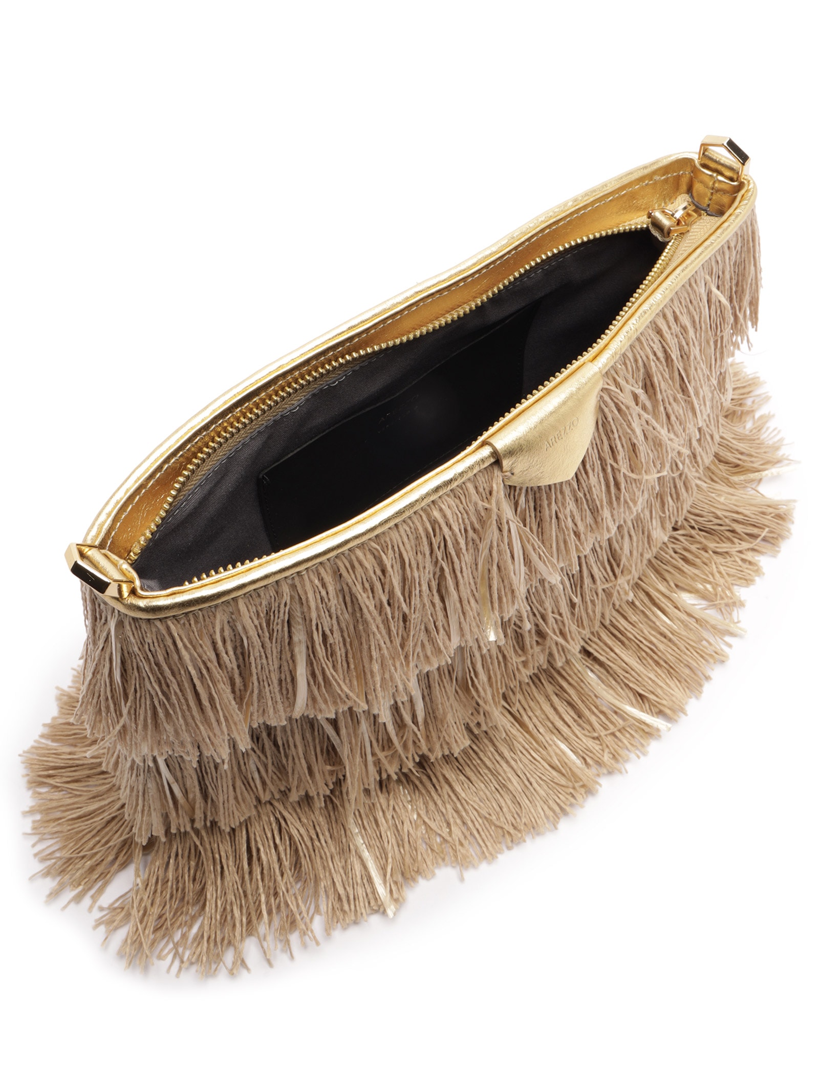 Bolsa Pequena Feminina Ouro Bege Arezzo + Lenny Niemeyer