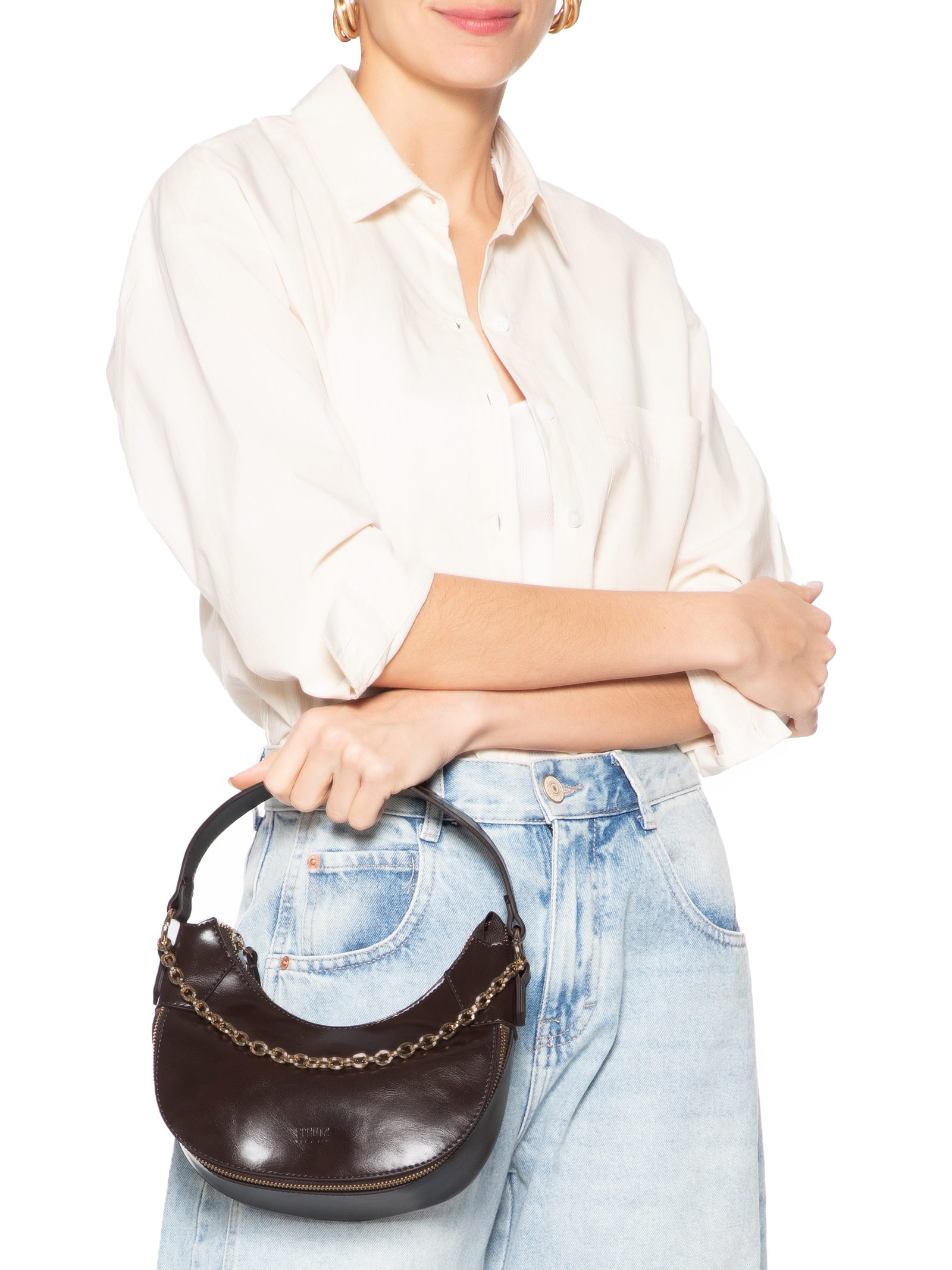 Bolsa Pequena Napa Madrid Oth Marrom Schutz