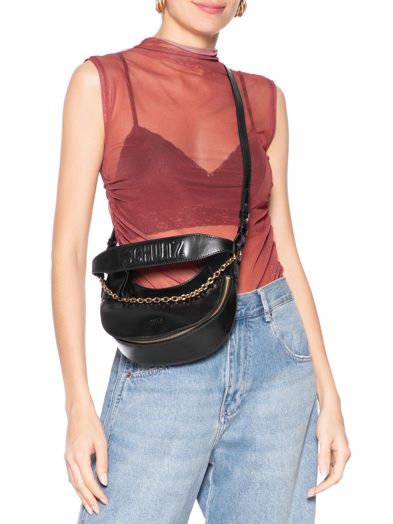 Bolsa Pequena Napa Madrid Oth Preto Schutz