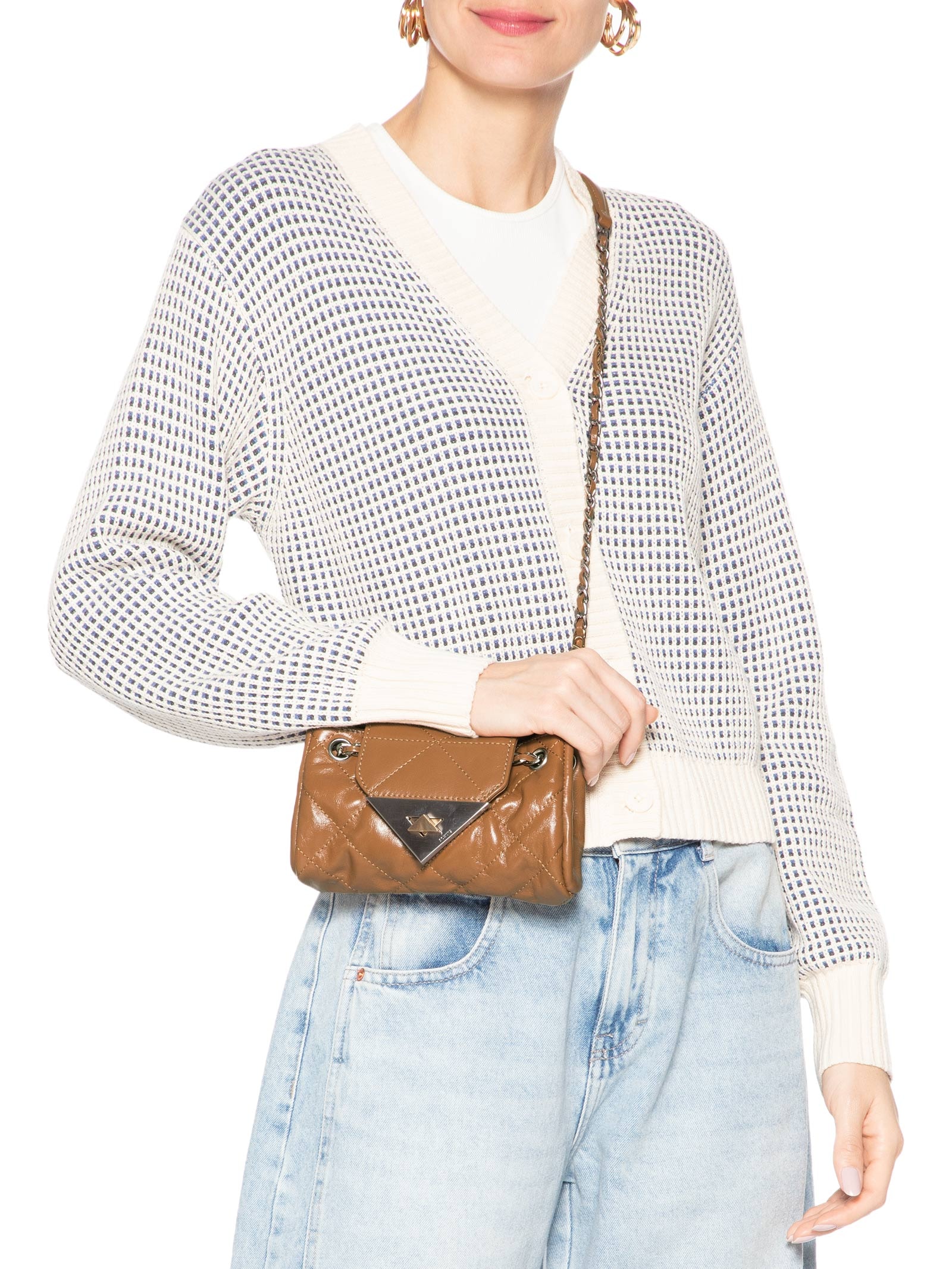 Bolsa Pequena S95 Couro Marrom Schutz