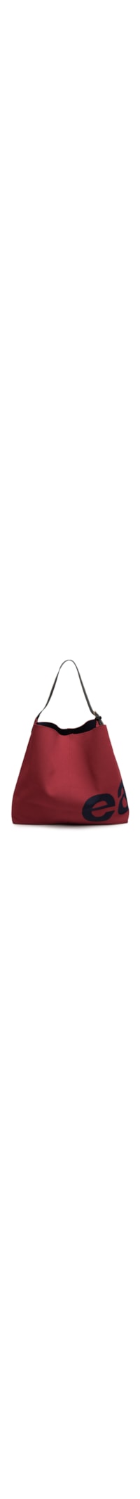 Bolsa Shopping Feminina Knit Easy Bicolor - Vermelho