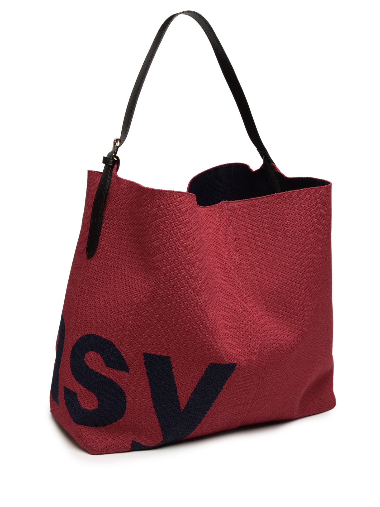 Bolsa Shopping Feminina Knit Easy Bicolor Vermelho Lança Perfume