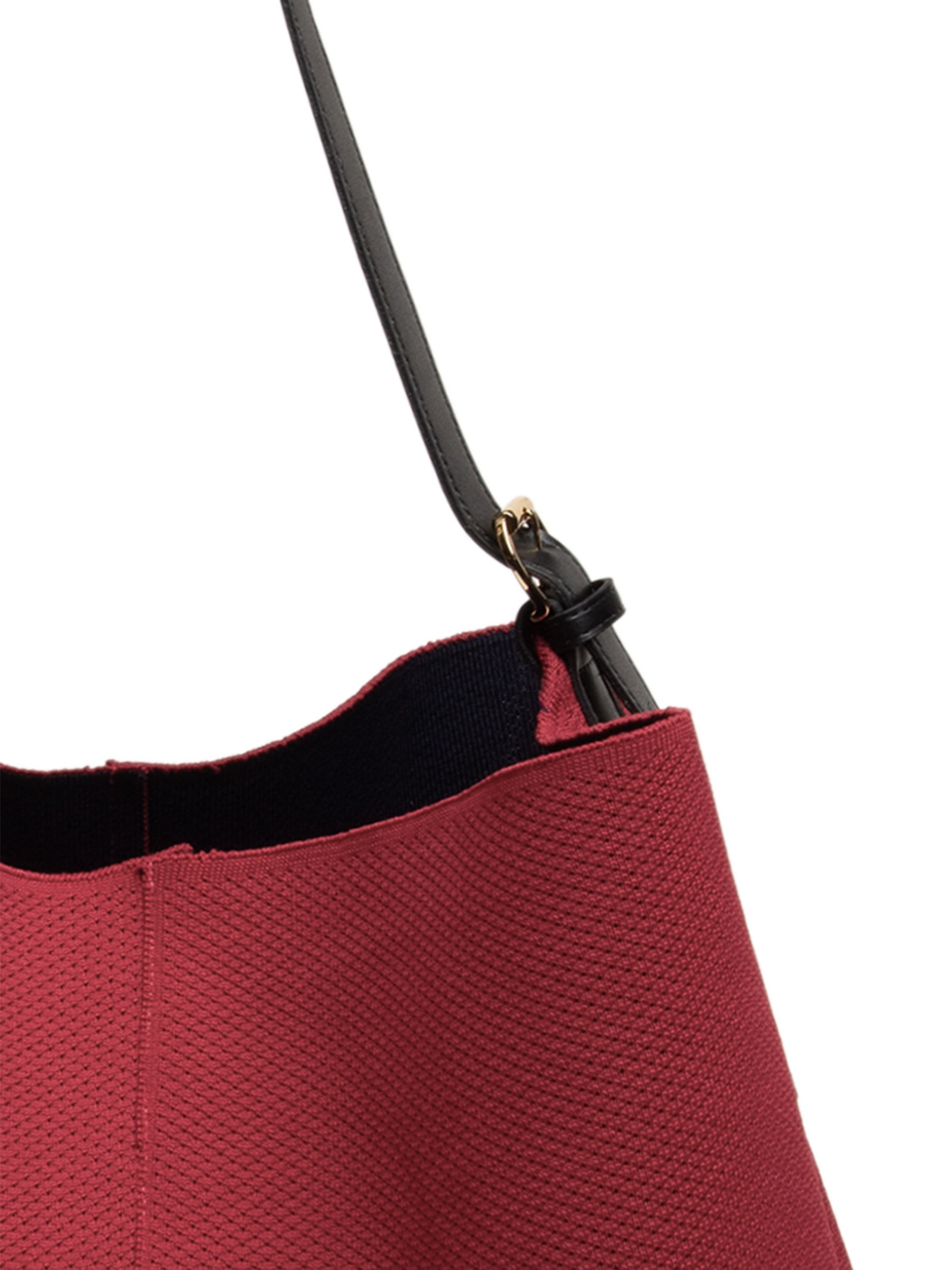 Bolsa Shopping Feminina Knit Easy Bicolor Vermelho Lança Perfume