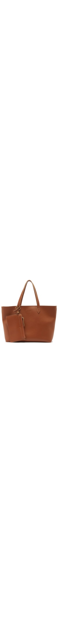 Bolsa Shopping Marrom Pouch Grande - Marrom